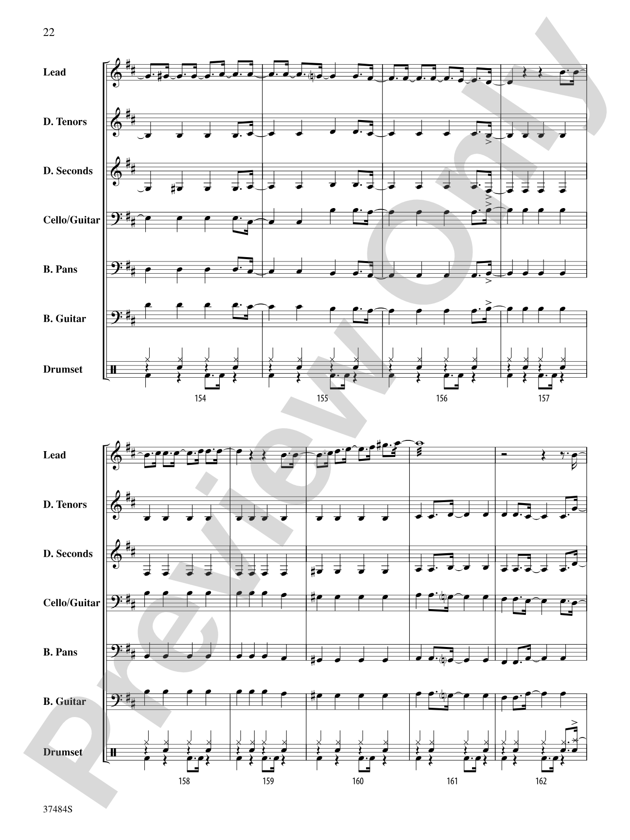 ABBA Medley: Steel Drum Conductor Score & Parts