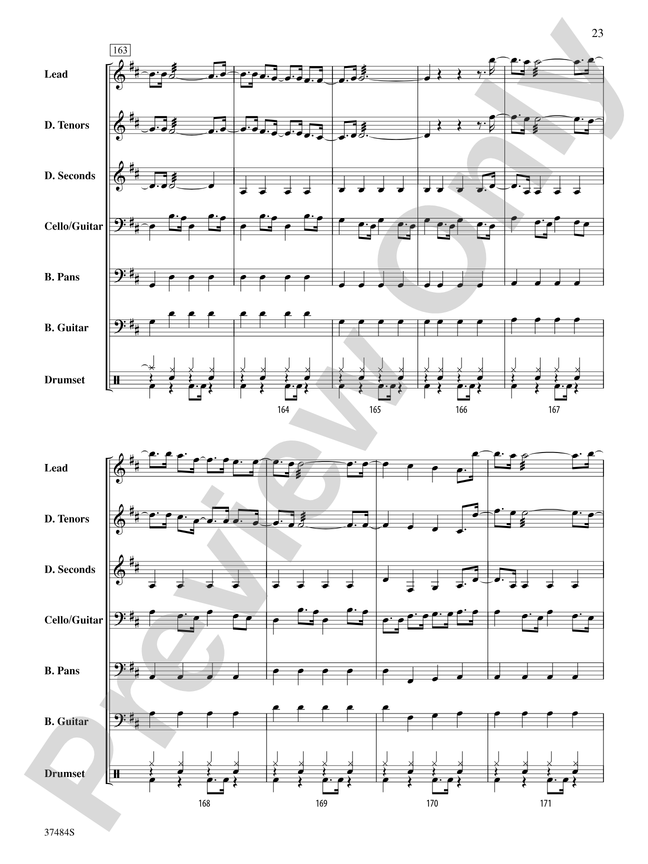 ABBA Medley: Steel Drum Conductor Score & Parts