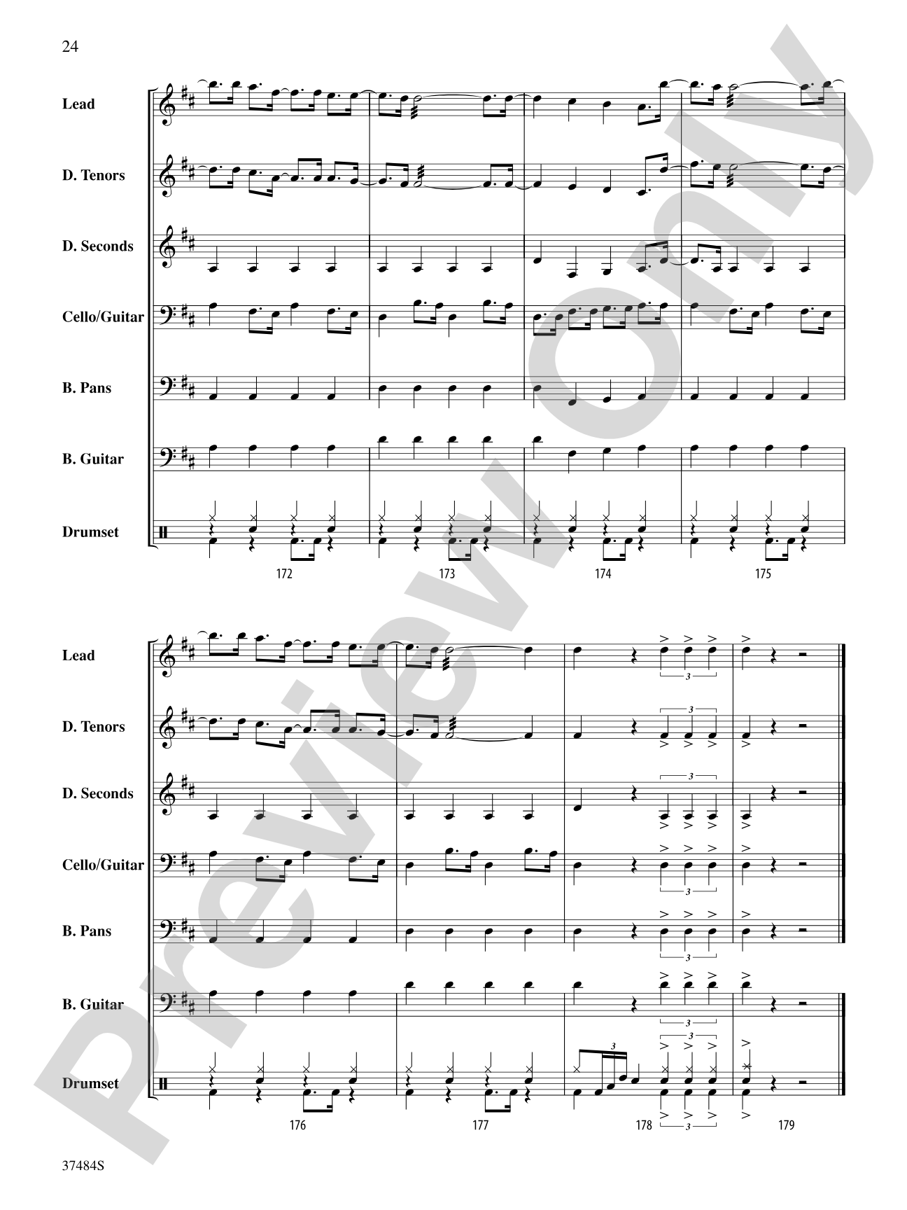 ABBA Medley: Steel Drum Conductor Score & Parts