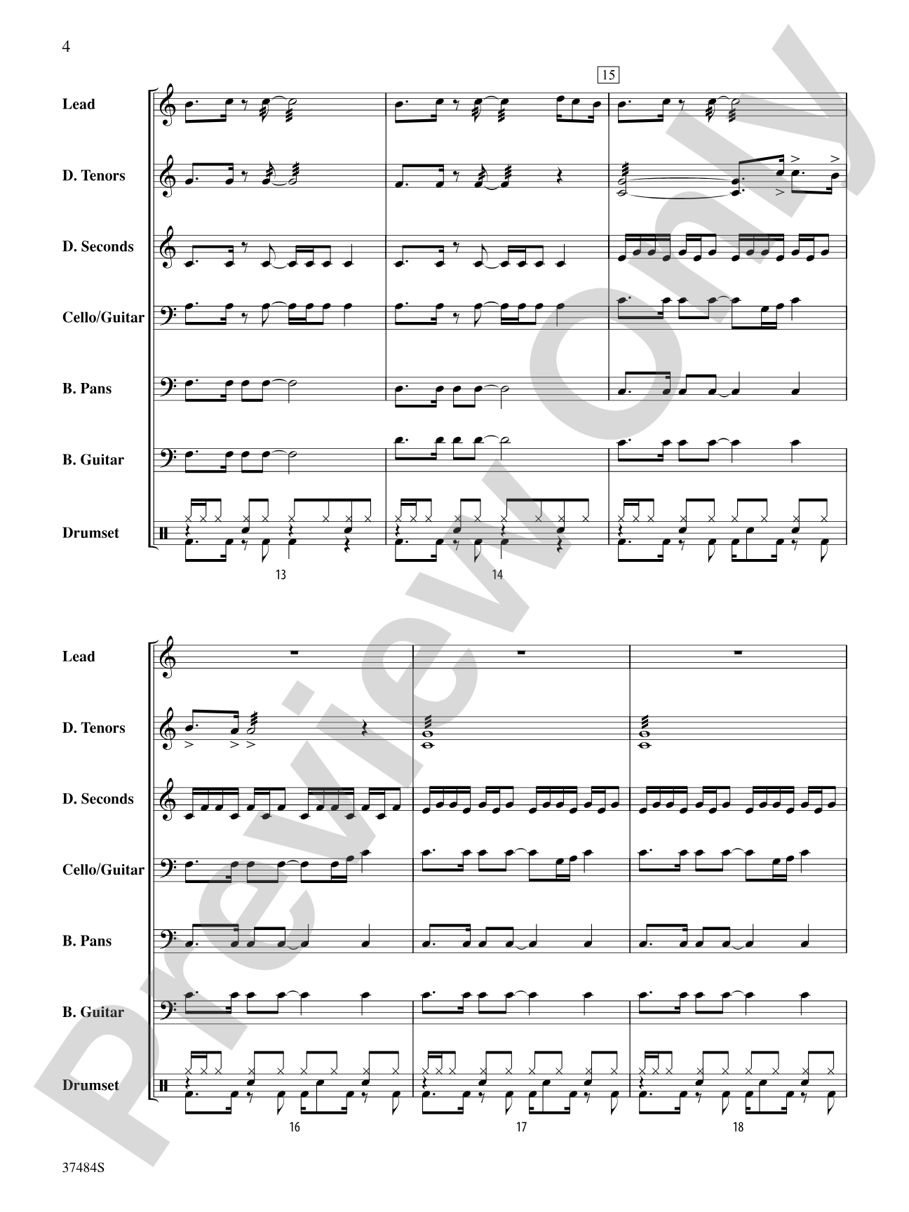 ABBA Medley: Steel Drum Conductor Score & Parts