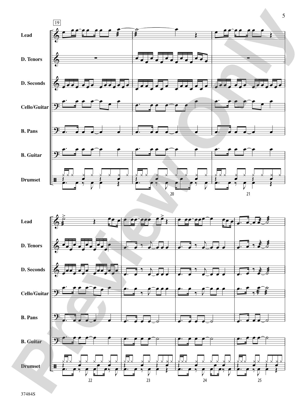 ABBA Medley: Steel Drum Conductor Score & Parts