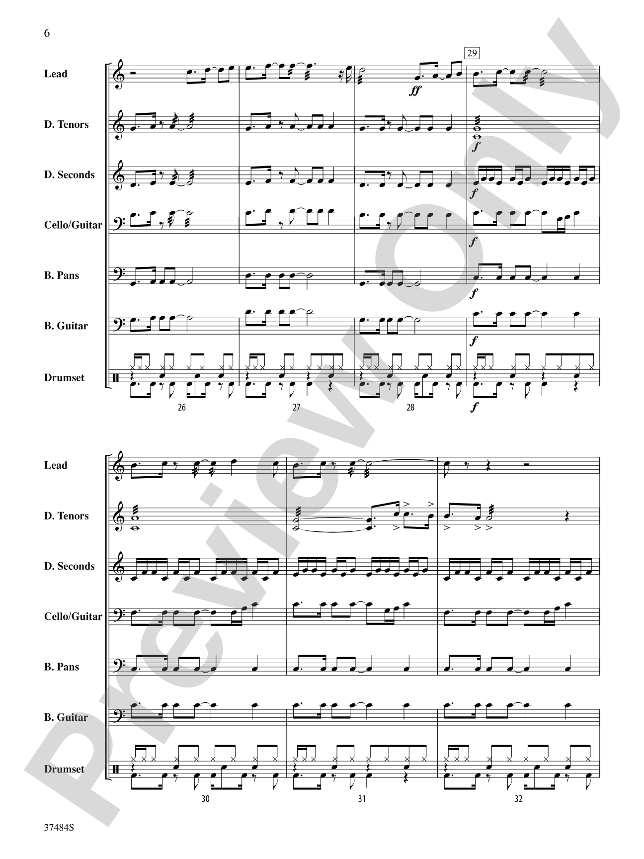 ABBA Medley: Steel Drum Conductor Score & Parts