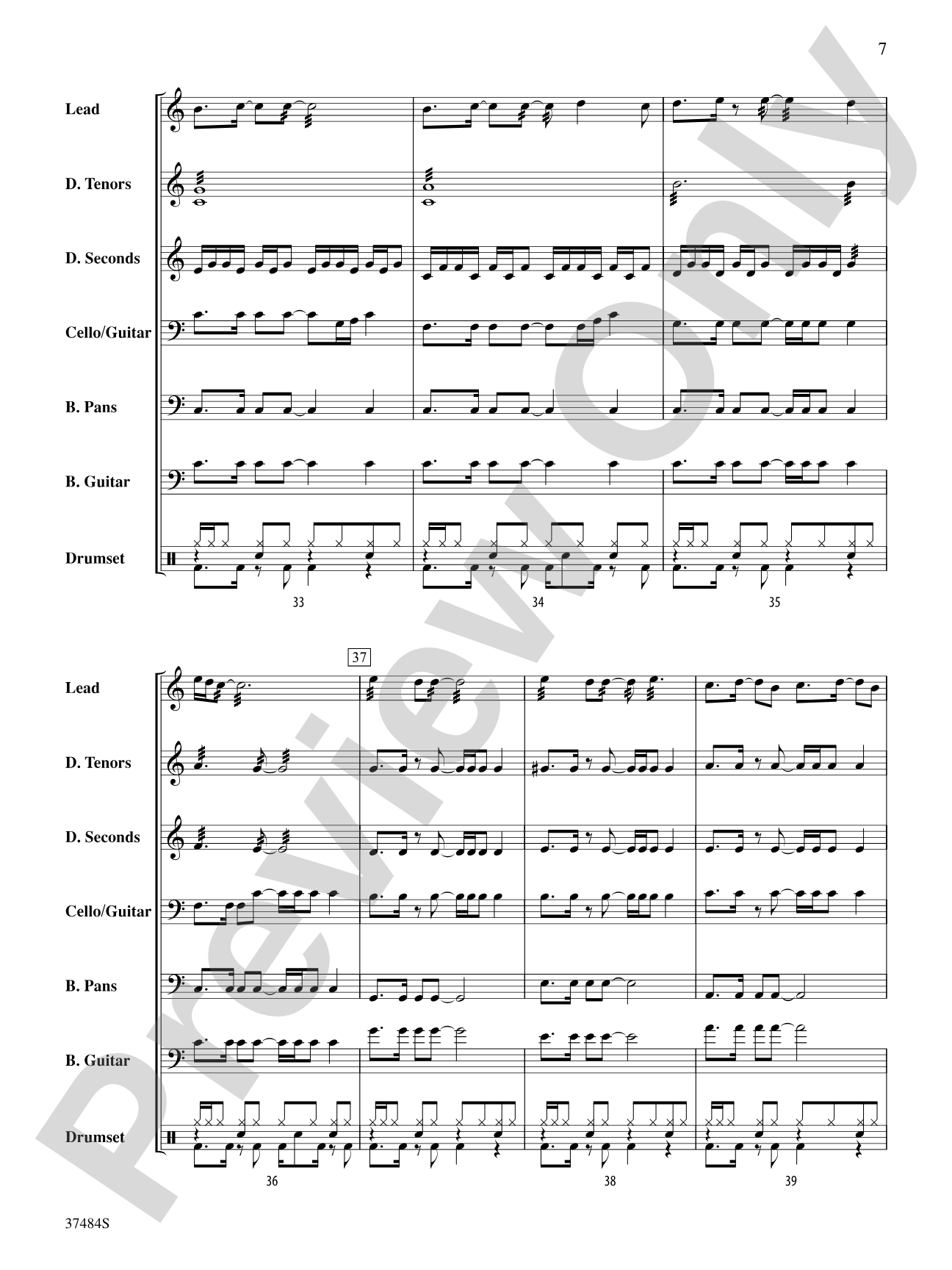 ABBA Medley: Steel Drum Conductor Score & Parts