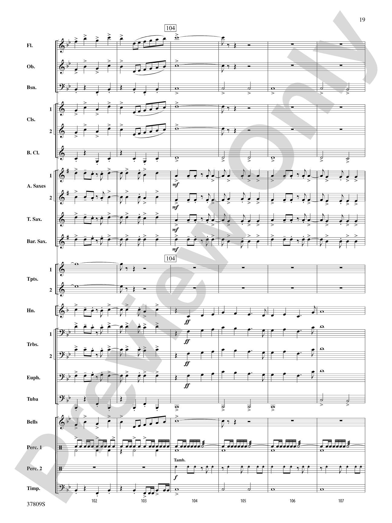 Reflections on a New Tomorrow: Concert Band Conductor Score & Parts