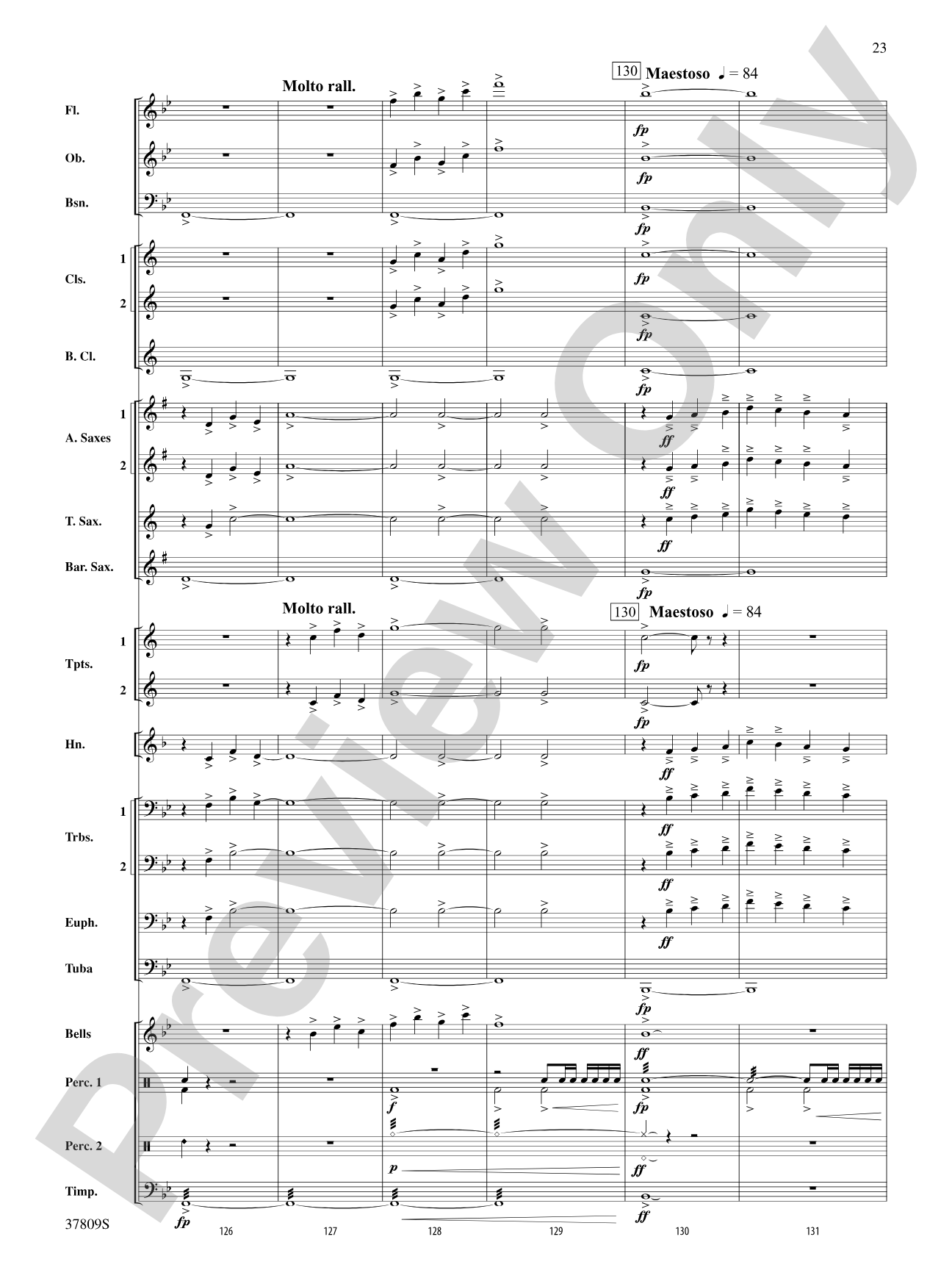 Reflections on a New Tomorrow: Concert Band Conductor Score & Parts