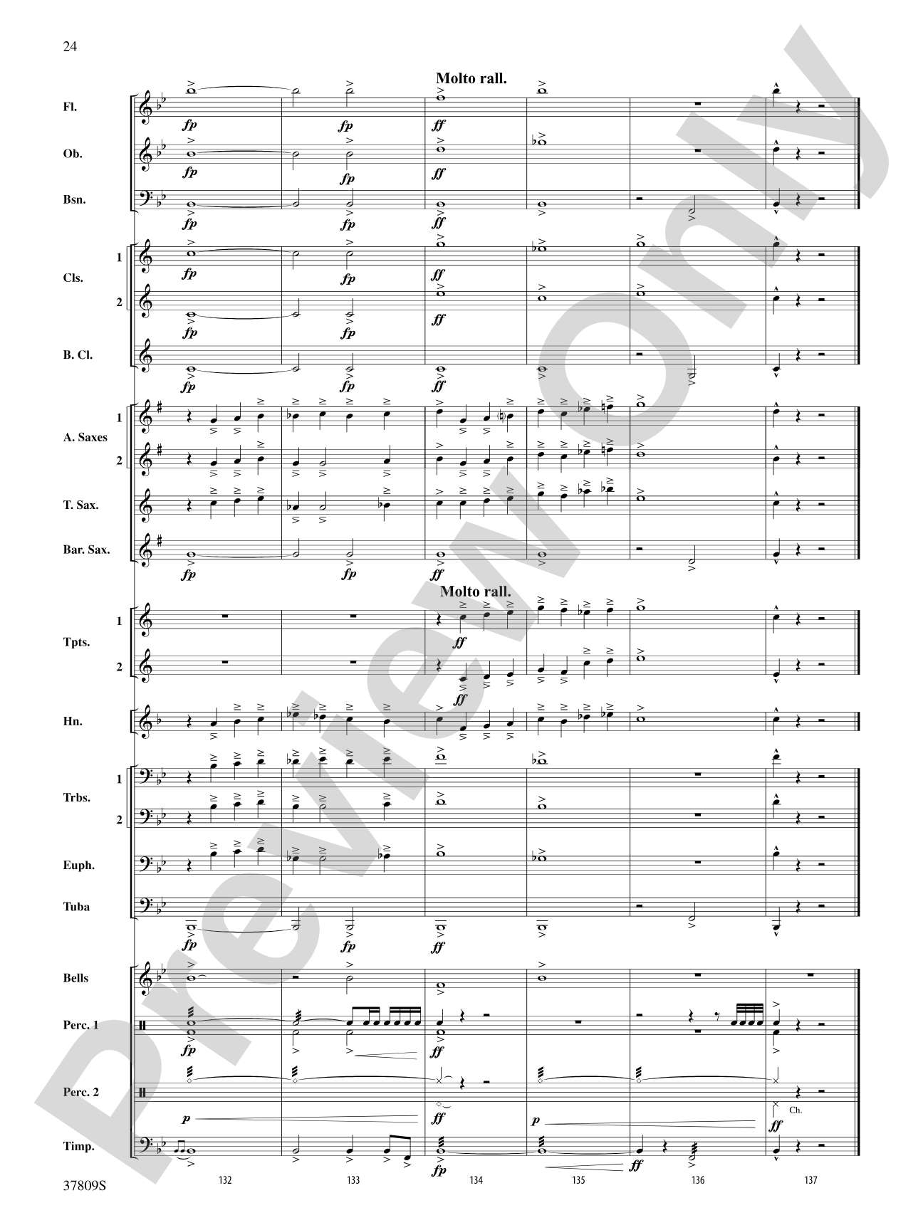 Reflections on a New Tomorrow: Concert Band Conductor Score & Parts