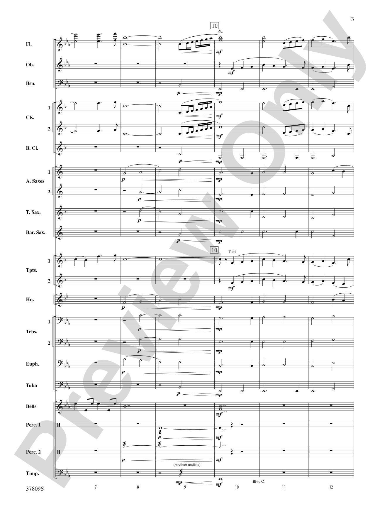 Reflections on a New Tomorrow: Concert Band Conductor Score & Parts