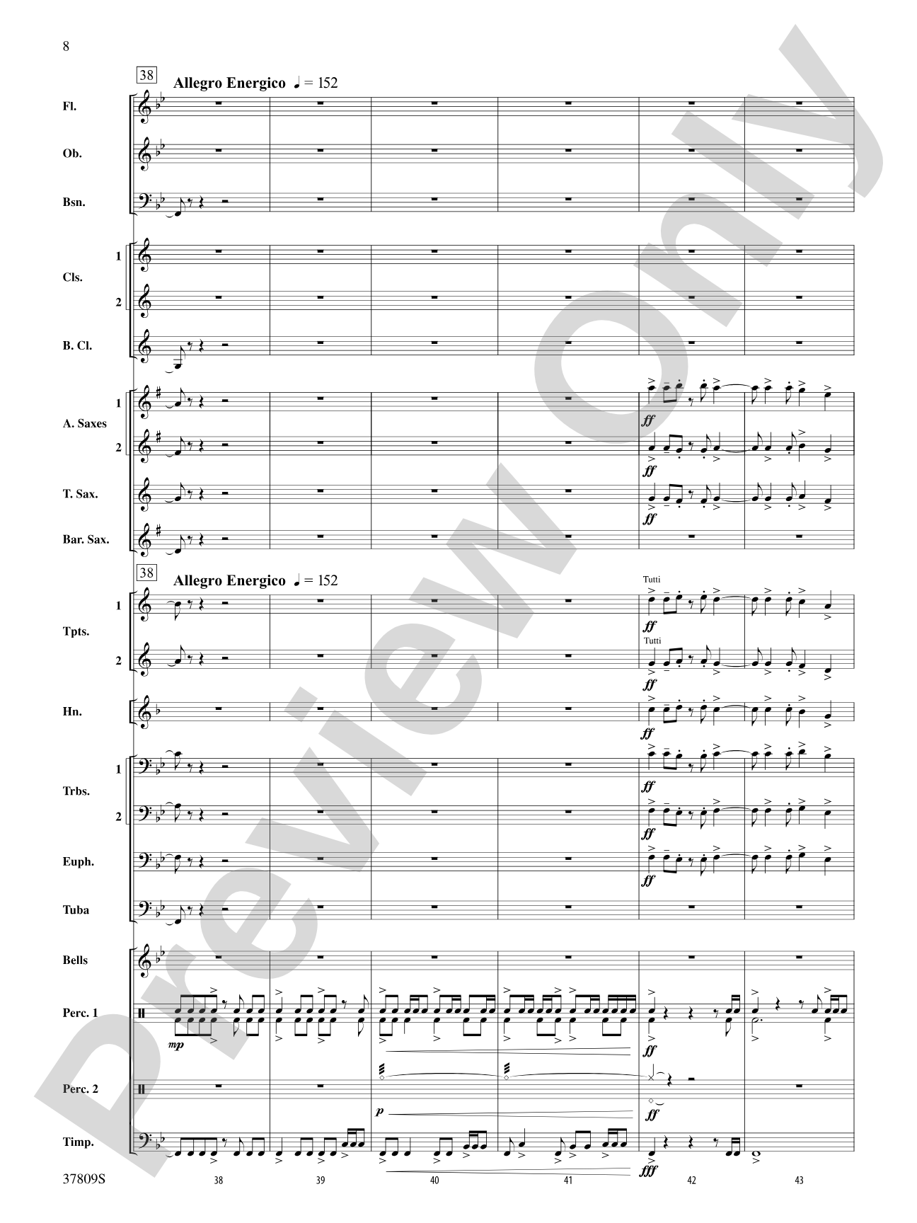 Reflections on a New Tomorrow: Concert Band Conductor Score & Parts
