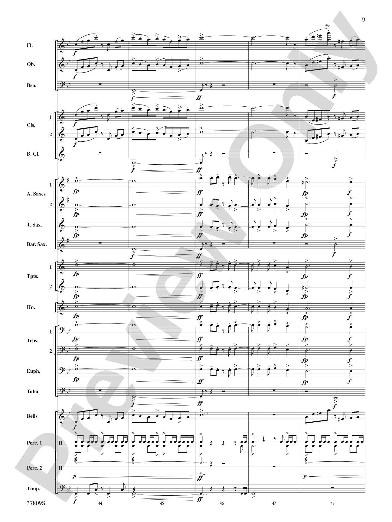 Reflections on a New Tomorrow: Concert Band Conductor Score & Parts