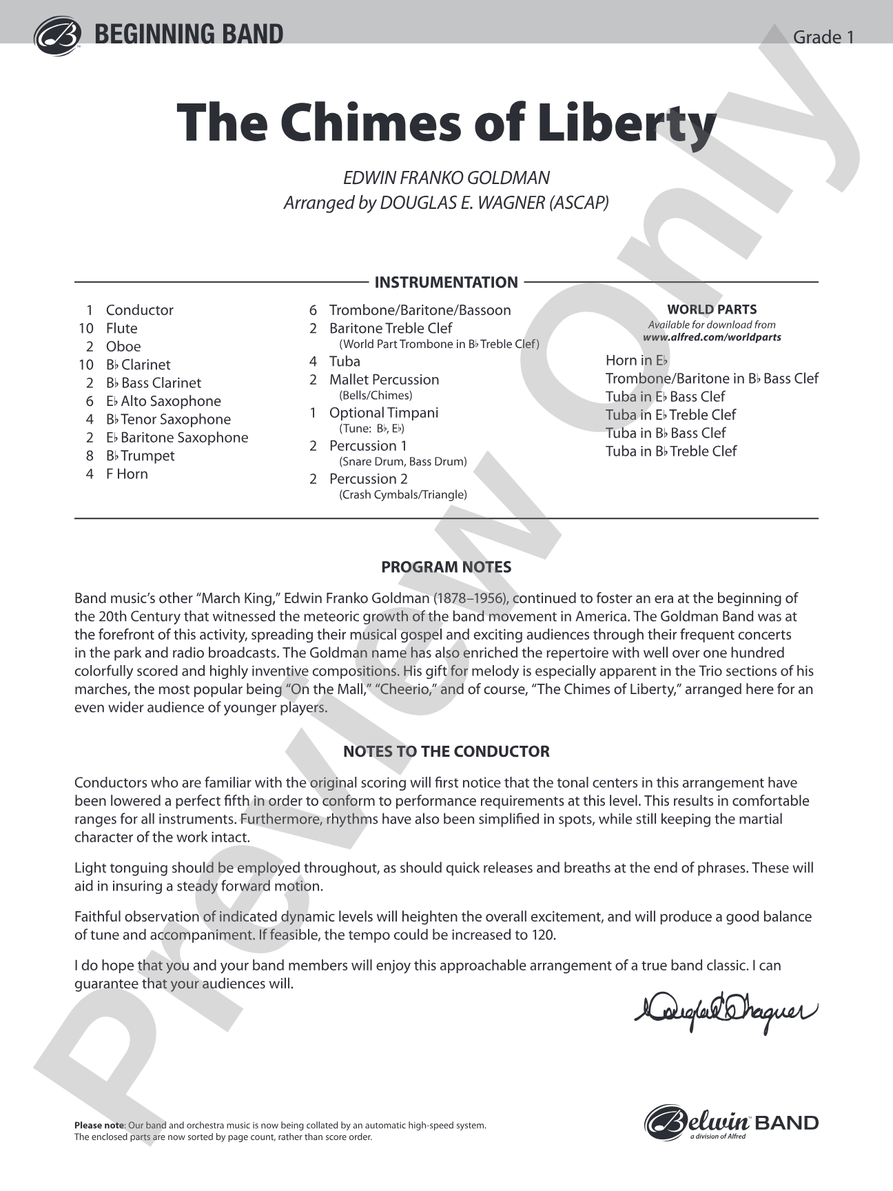 The Chimes of Liberty: Score