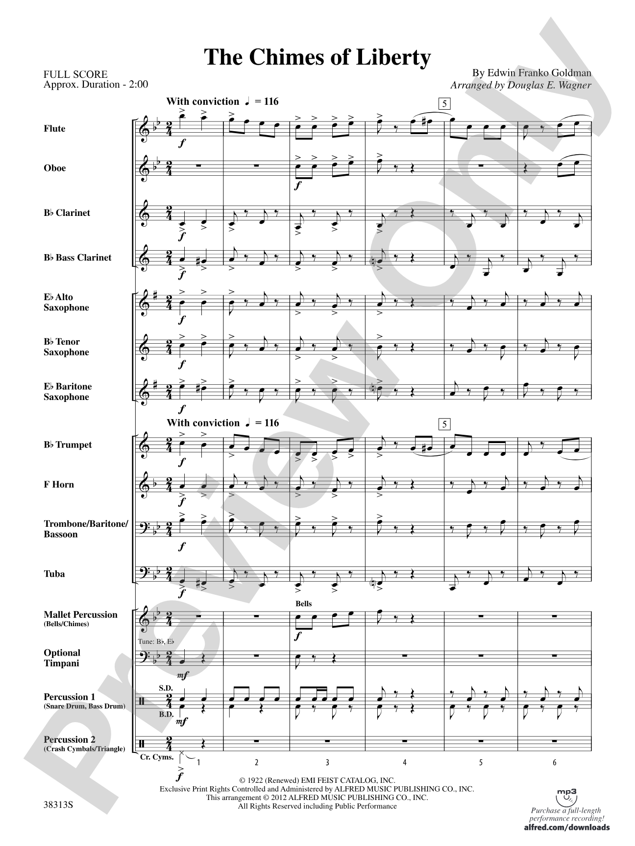 The Chimes of Liberty: Score