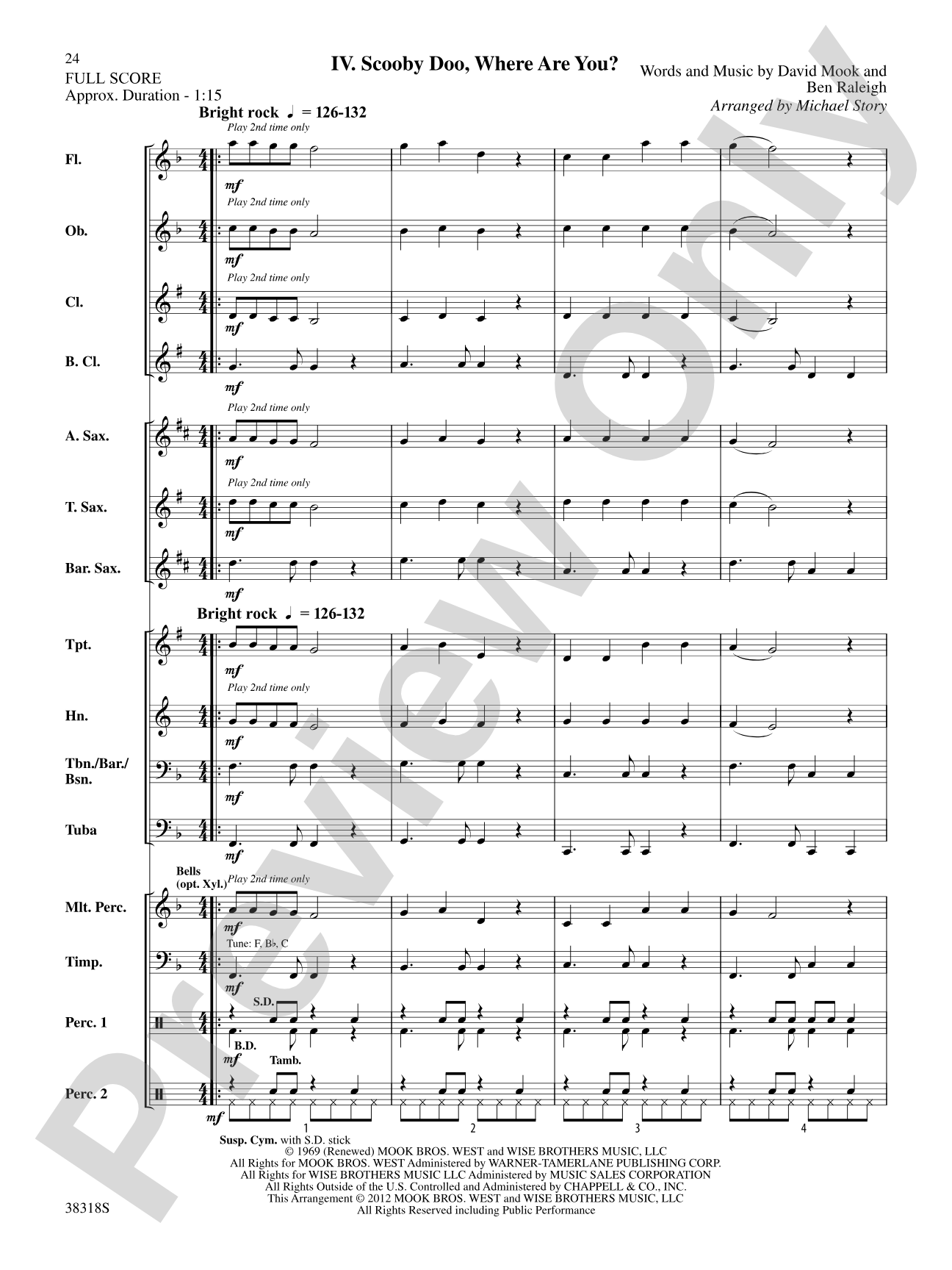 Short Cuts for Beginning Band -- #1: Concert Band Conductor Score & Parts
