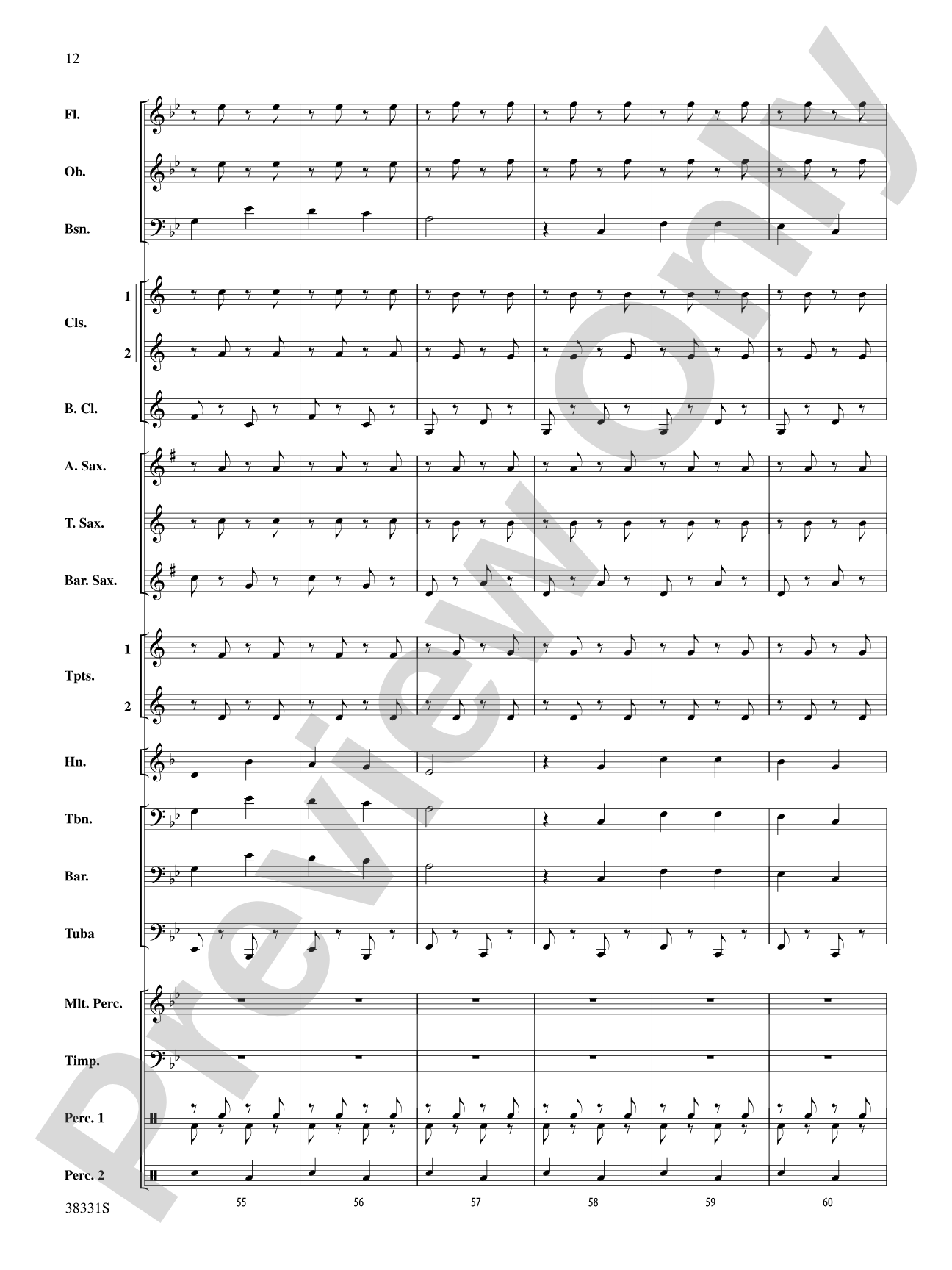 Jingle Bell Gallop: Concert Band Conductor Score & Parts