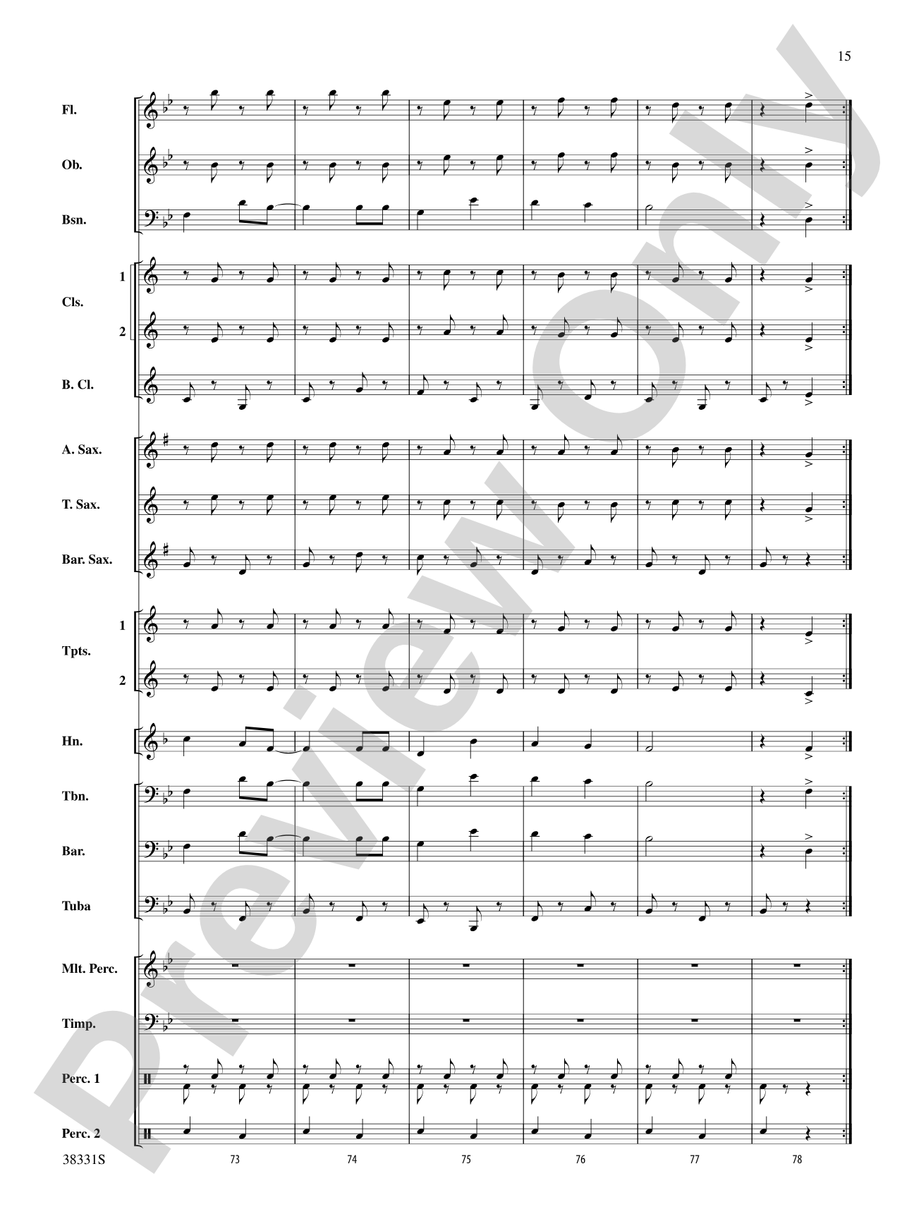 Jingle Bell Gallop: Concert Band Conductor Score & Parts
