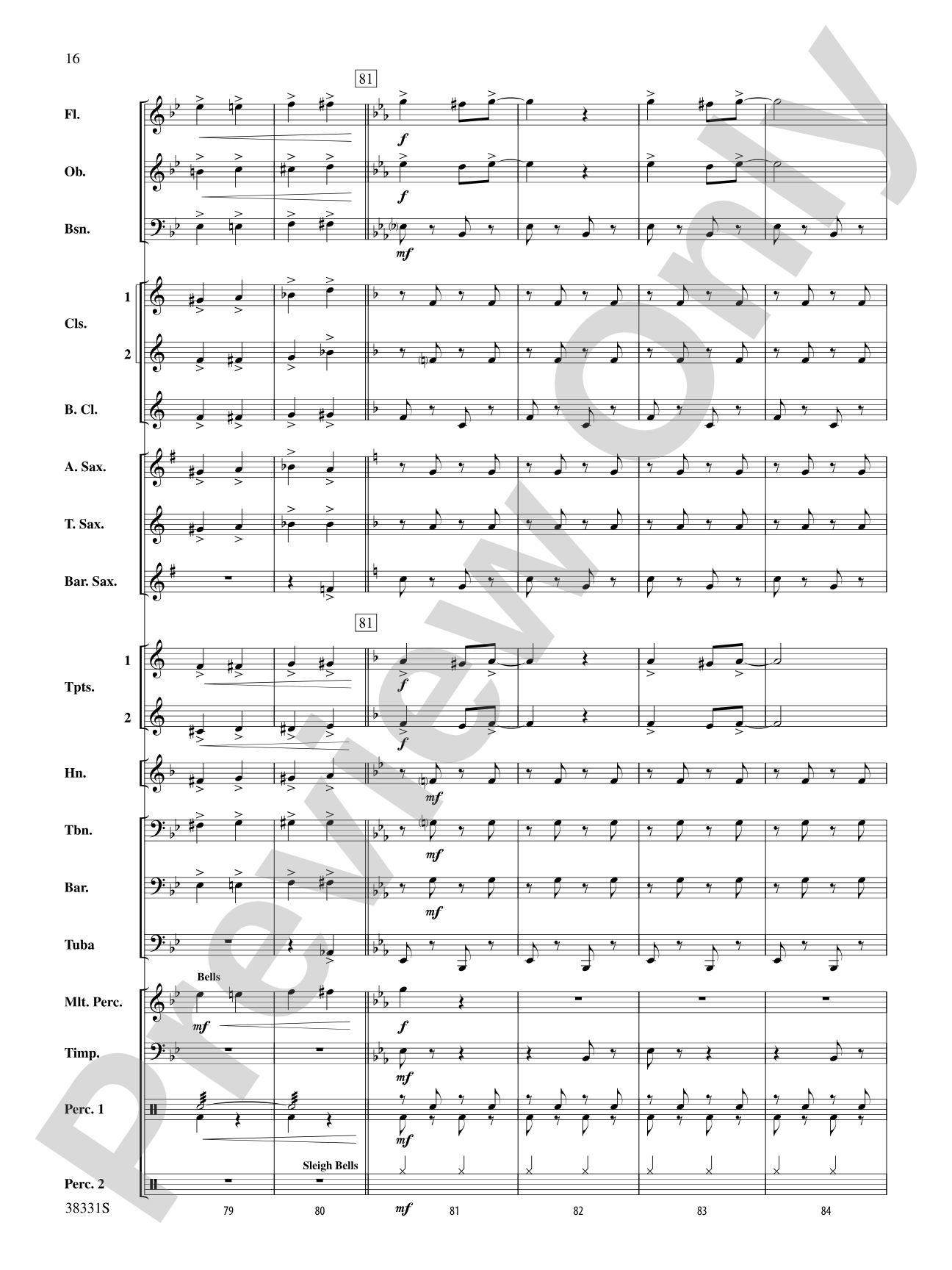 Jingle Bell Gallop: Concert Band Conductor Score & Parts