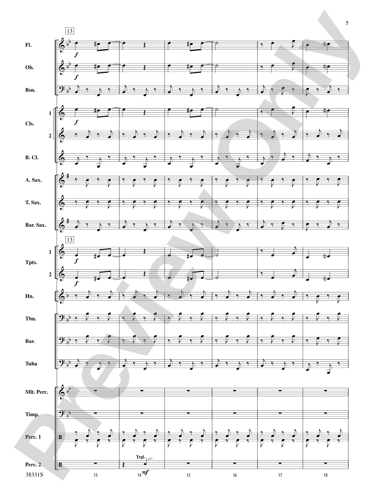 Jingle Bell Gallop: Concert Band Conductor Score & Parts