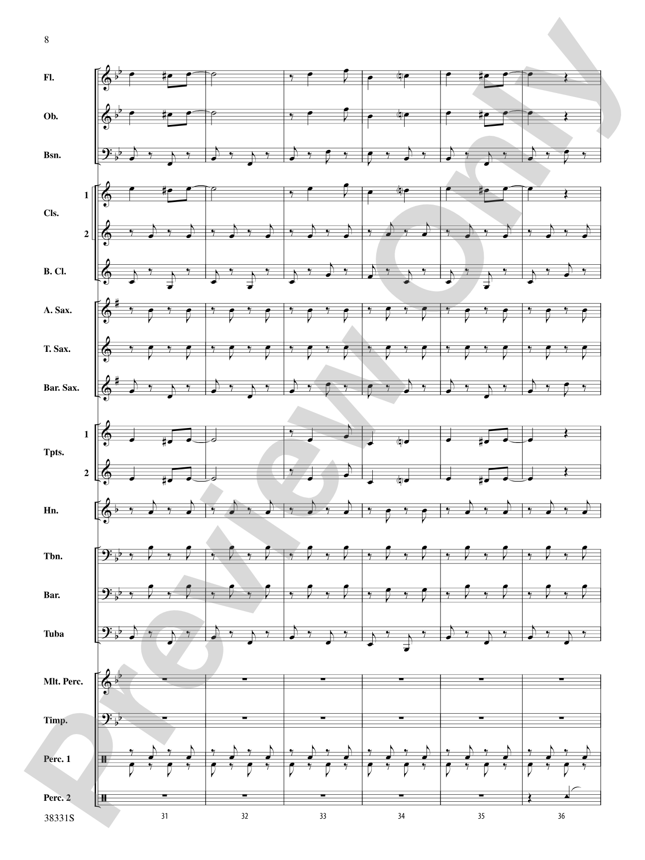 Jingle Bell Gallop: Concert Band Conductor Score & Parts