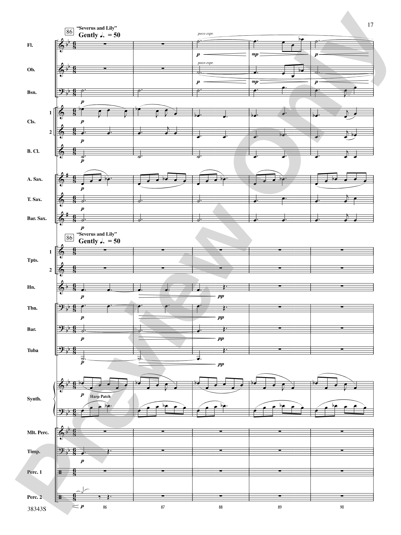 Harry Potter and the Deathly Hallows, Part 2, Selections from: Concert Band Conductor Score & Parts