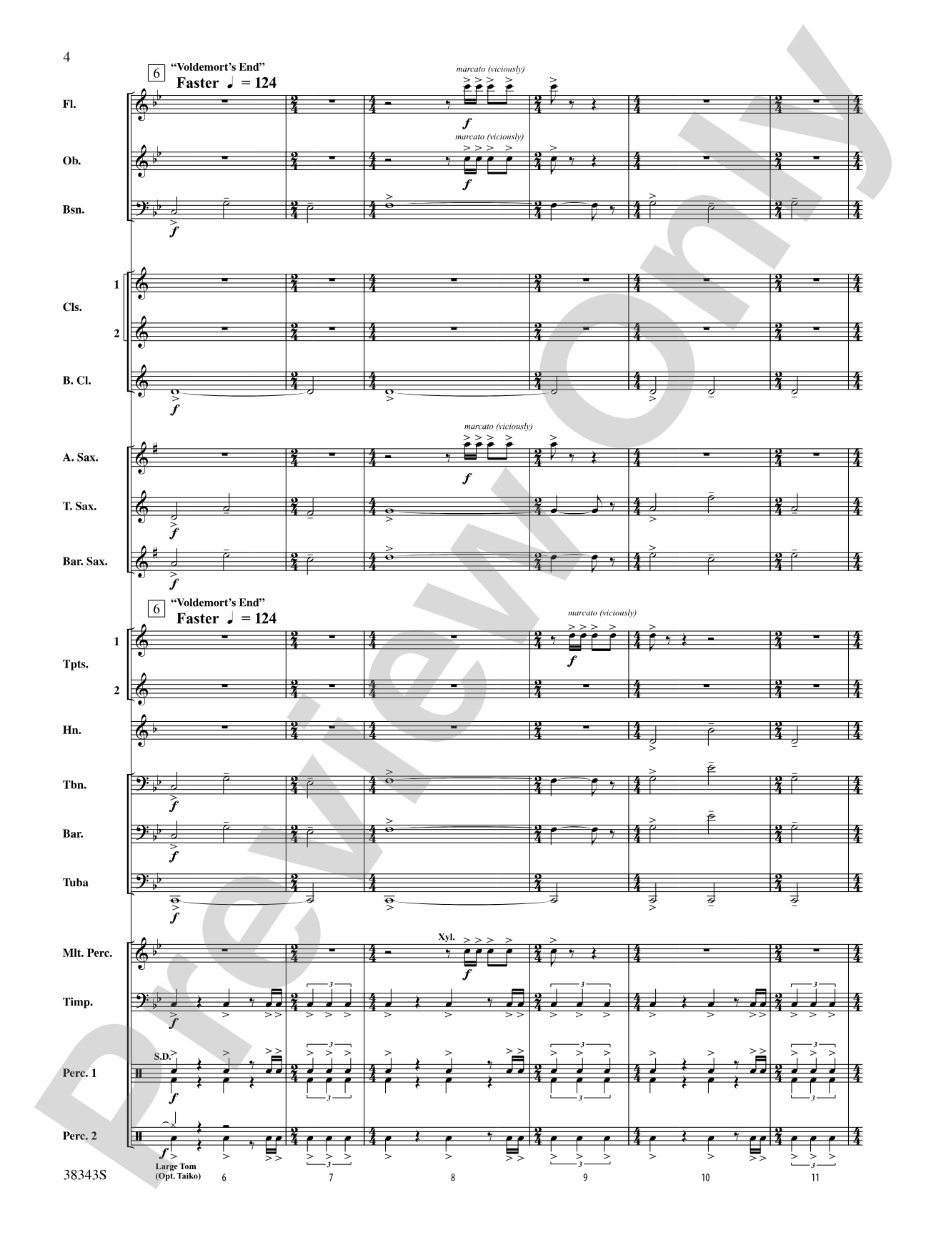 Harry Potter and the Deathly Hallows, Part 2, Selections from: Concert Band Conductor Score & Parts