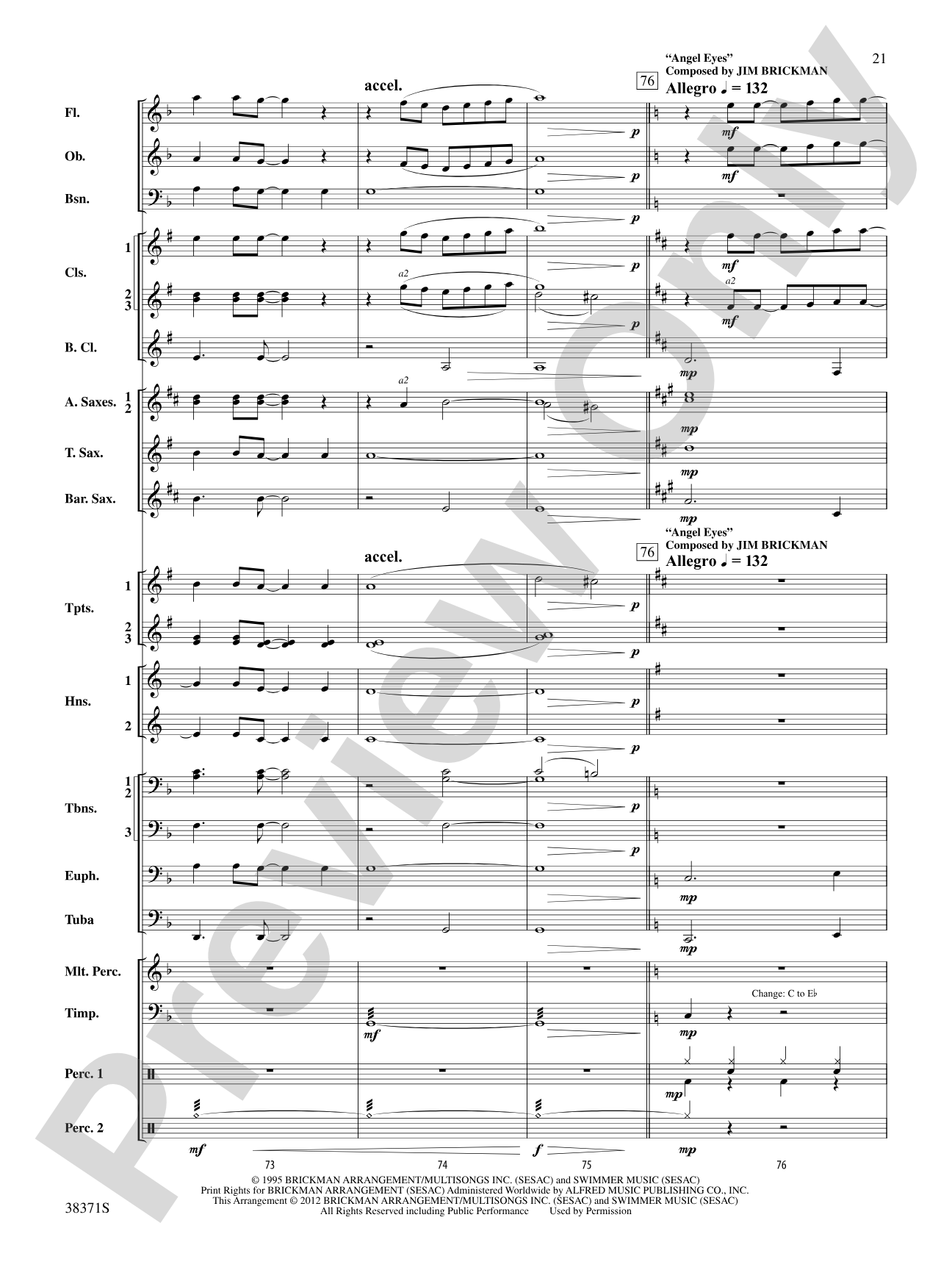 The Best of Jim Brickman: Concert Band Conductor Score & Parts