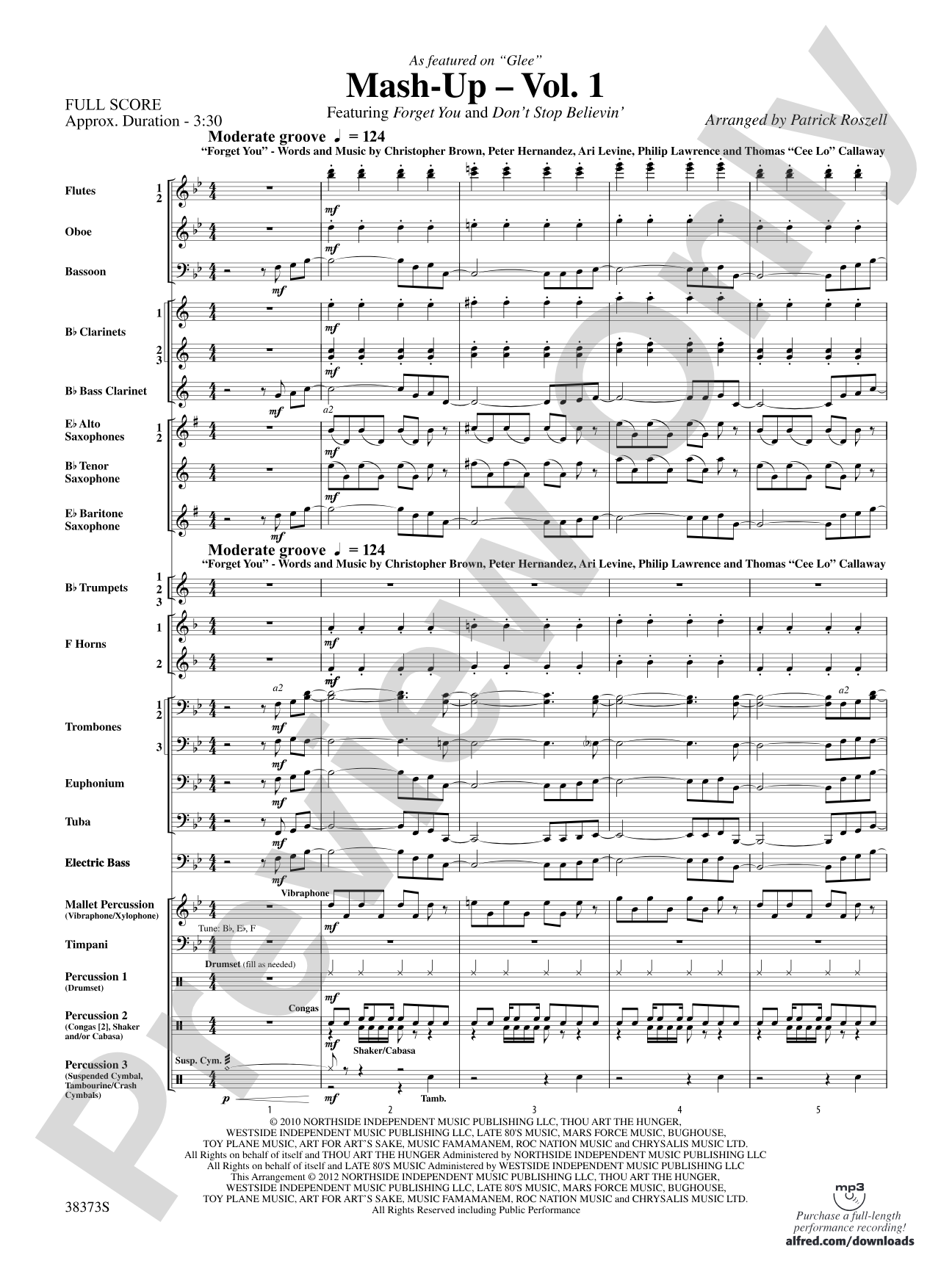 Mash-Up – Vol. 1: Concert Band Conductor Score & Parts