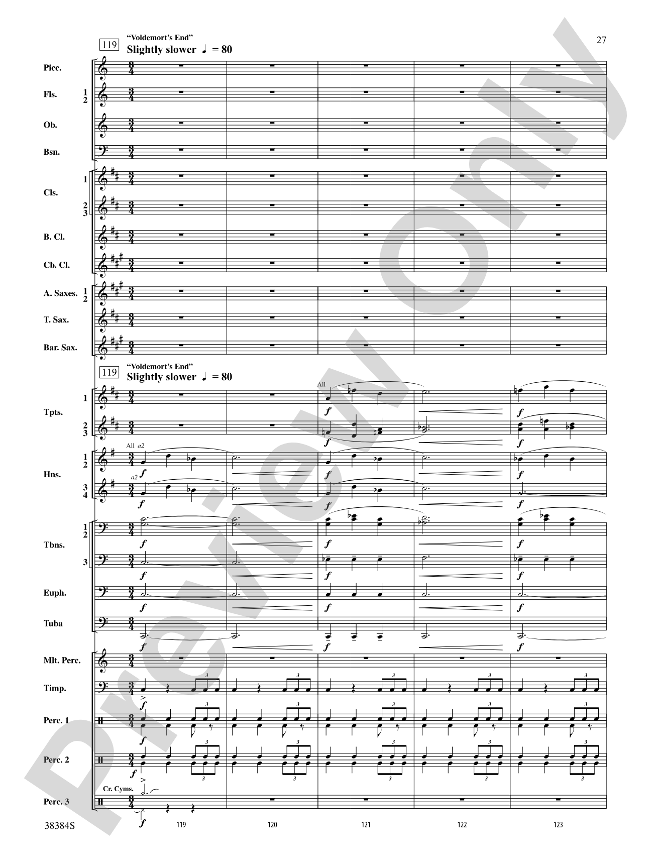 Harry Potter and the Deathly Hallows, Part 2, Symphonic Suite from: Concert Band Conductor Score & Parts