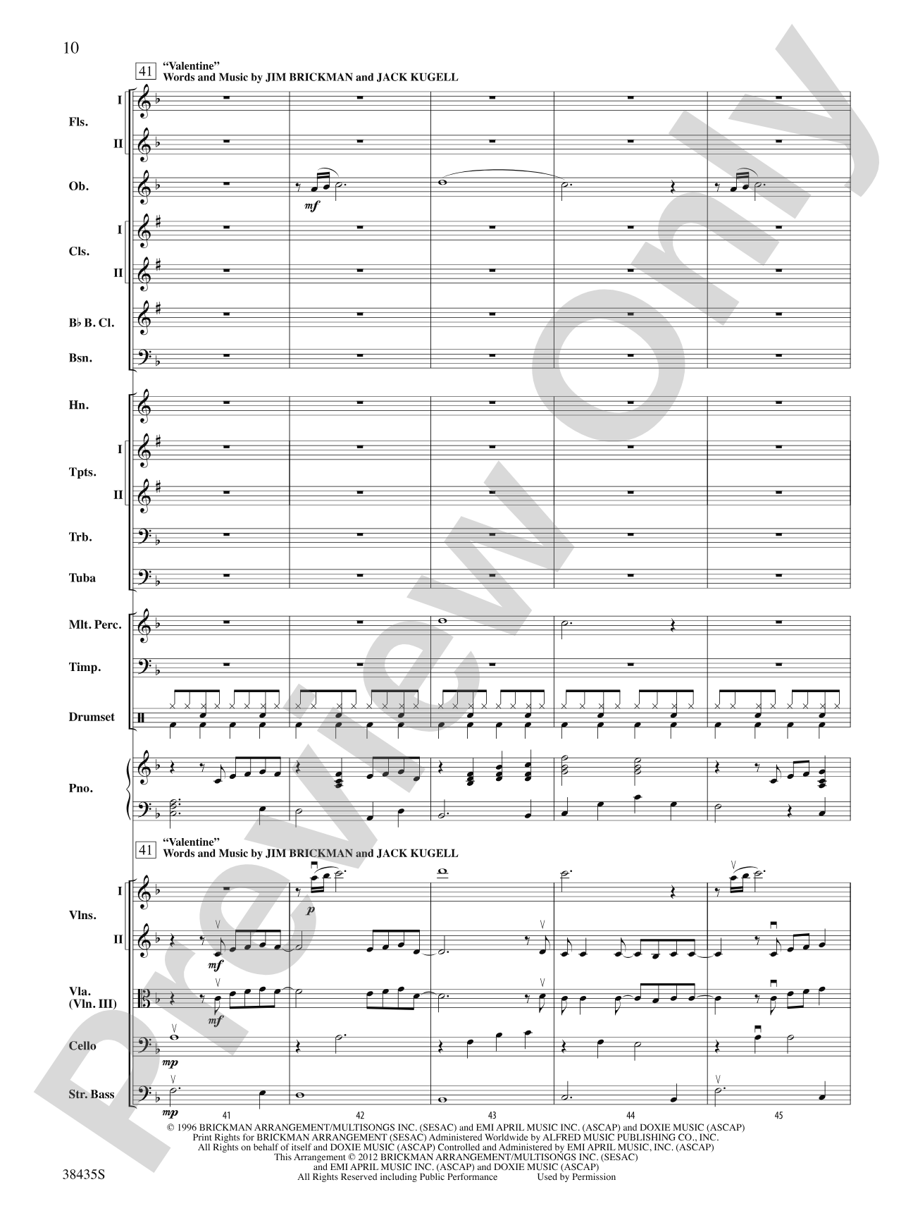 The Best of Jim Brickman: Full Orchestra Conductor Score & Parts