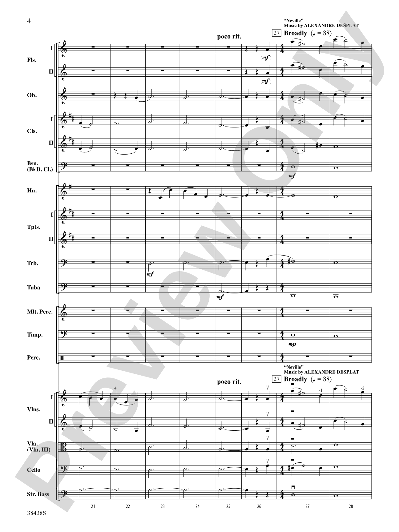 Harry Potter and the Deathly Hallows, Part 2, Selections from: Full Orchestra Conductor Score & Parts