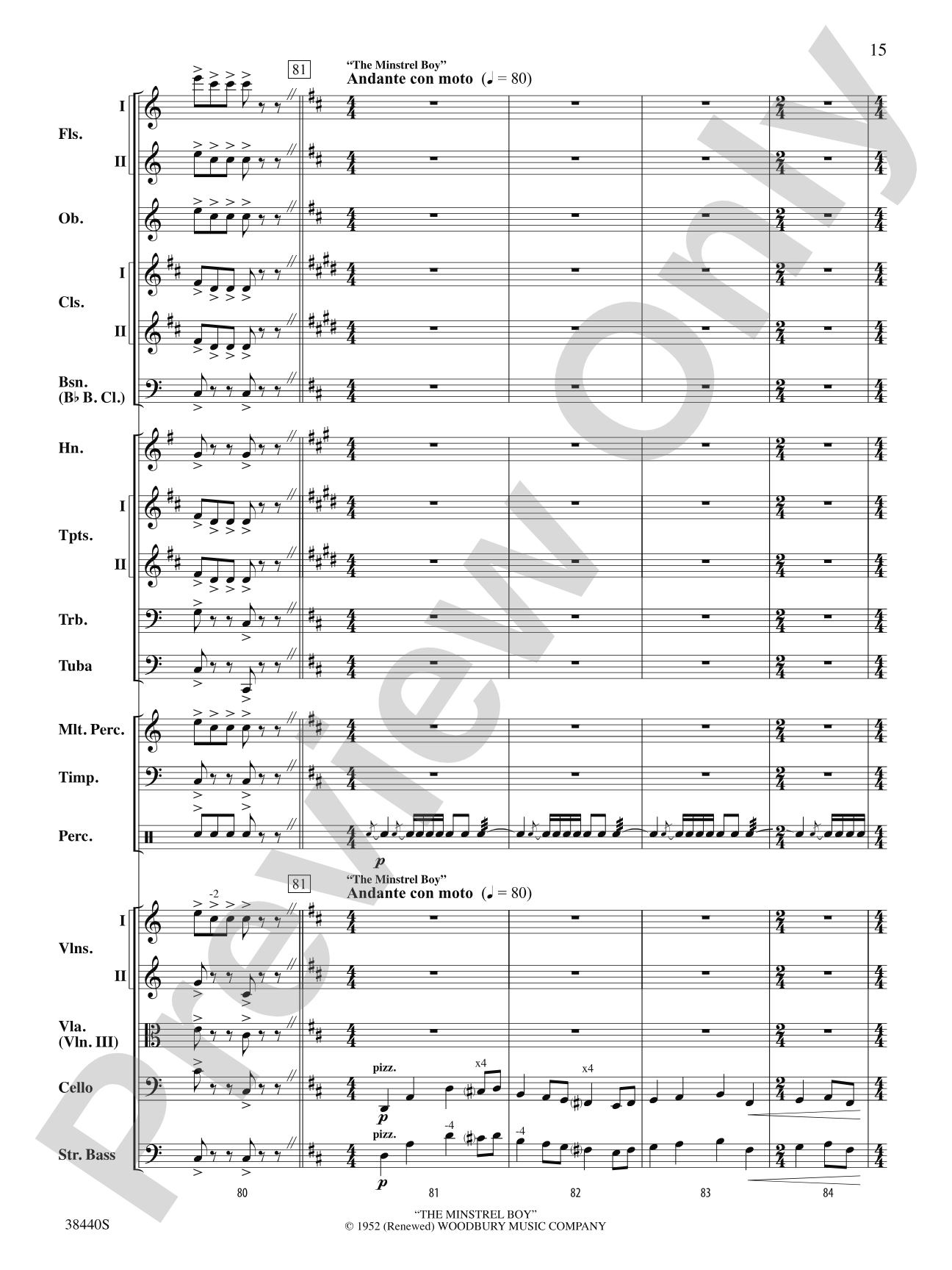 Leroy Anderson's Irish Suite, Part 1 (Themes from): Full Orchestra Conductor Score & Parts
