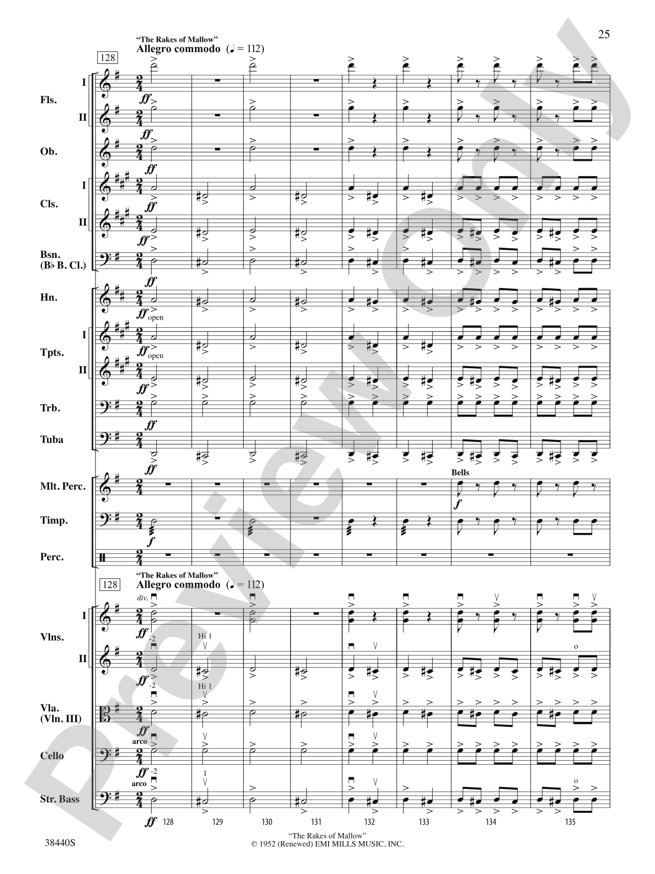 Leroy Anderson's Irish Suite, Part 1 (Themes from): Full Orchestra Conductor Score & Parts