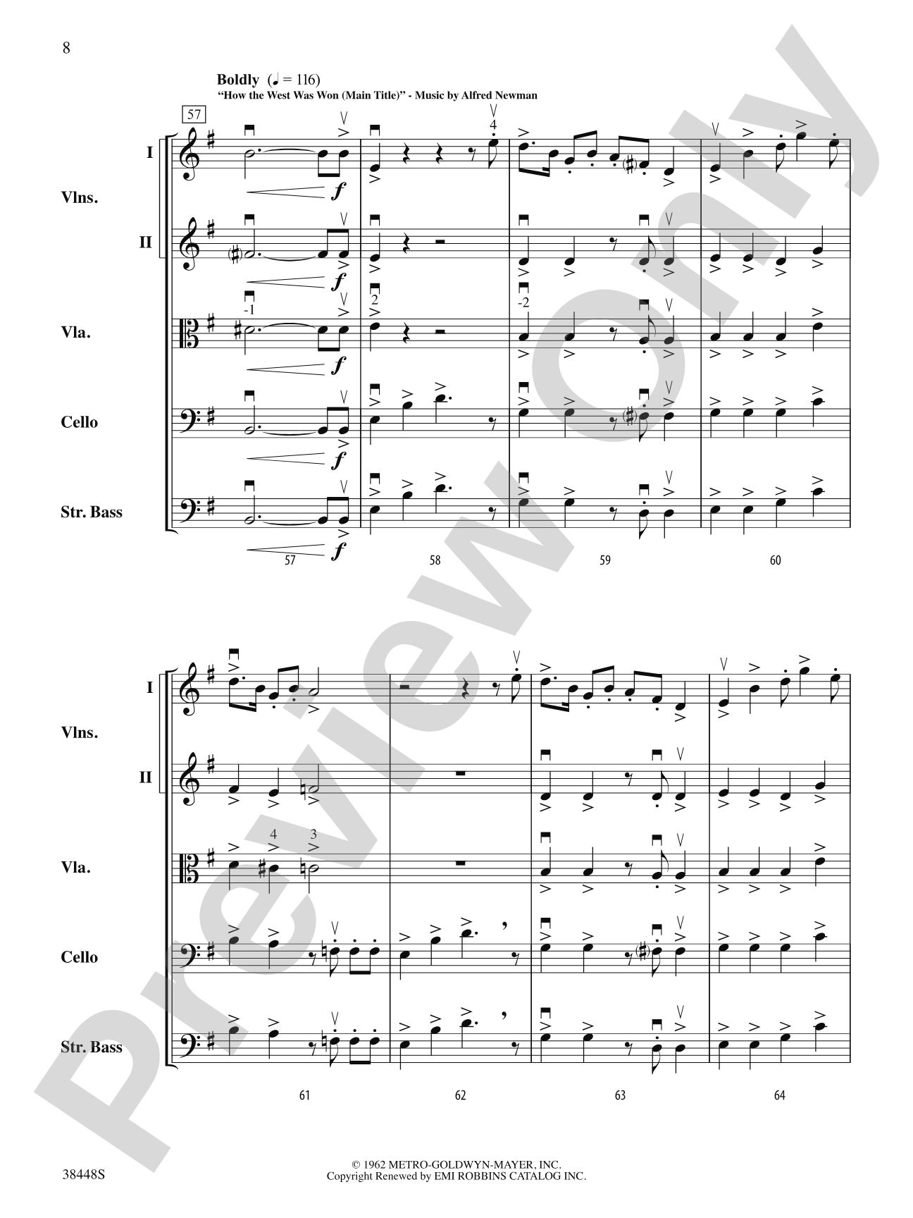 Blazing Bows of the West!: String Orchestra Conductor Score & Parts