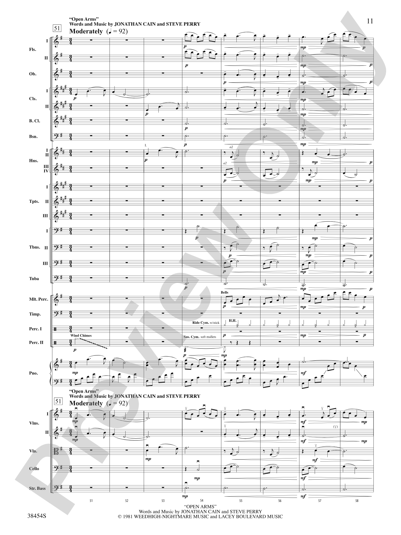 Journey's Greatest Hits: Full Orchestra Conductor Score & Parts
