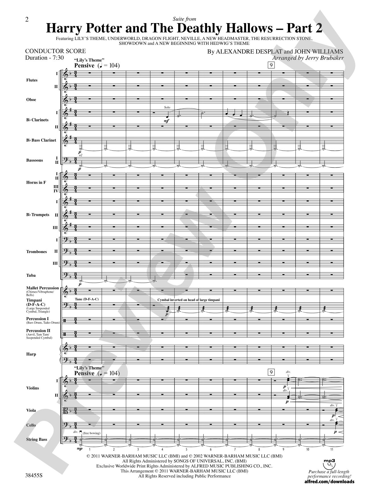 Harry Potter and the Deathly Hallows, Part 2, Suite from: Score