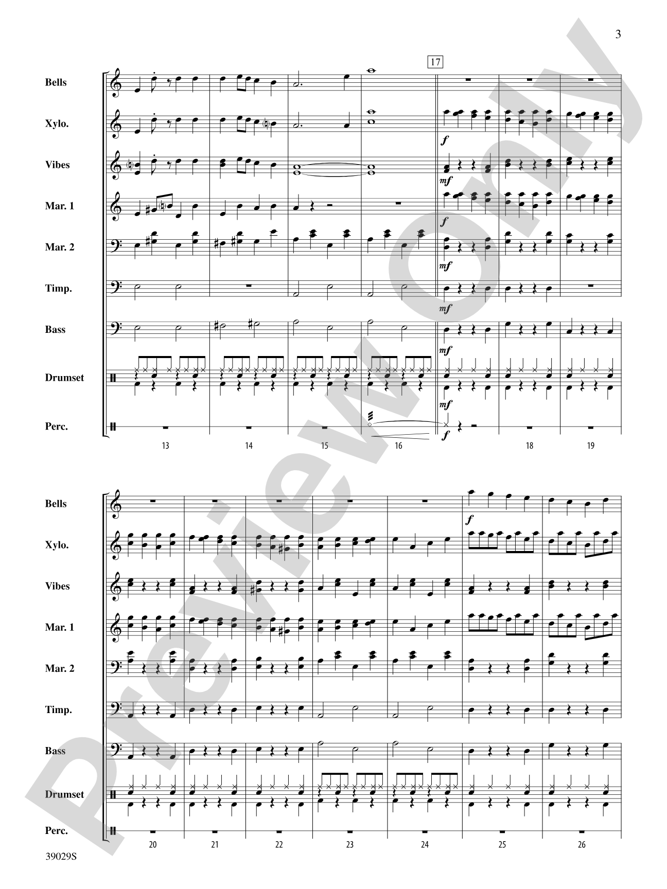 The Pink Panther Medley (Inspector Clouseau and The Pink Panther Theme): Percussion Ensemble Score & Parts