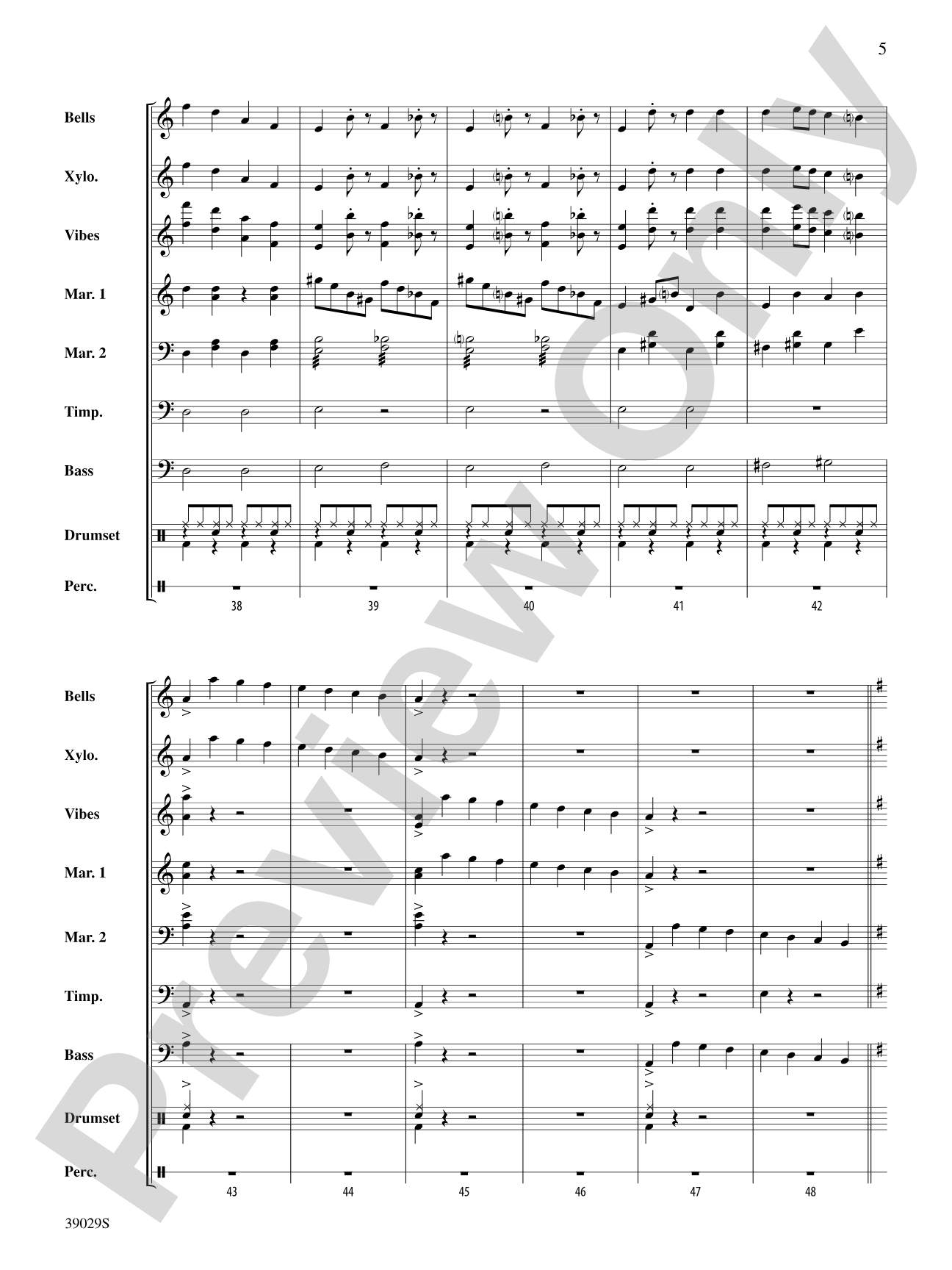The Pink Panther Medley (Inspector Clouseau and The Pink Panther Theme): Percussion Ensemble Score & Parts