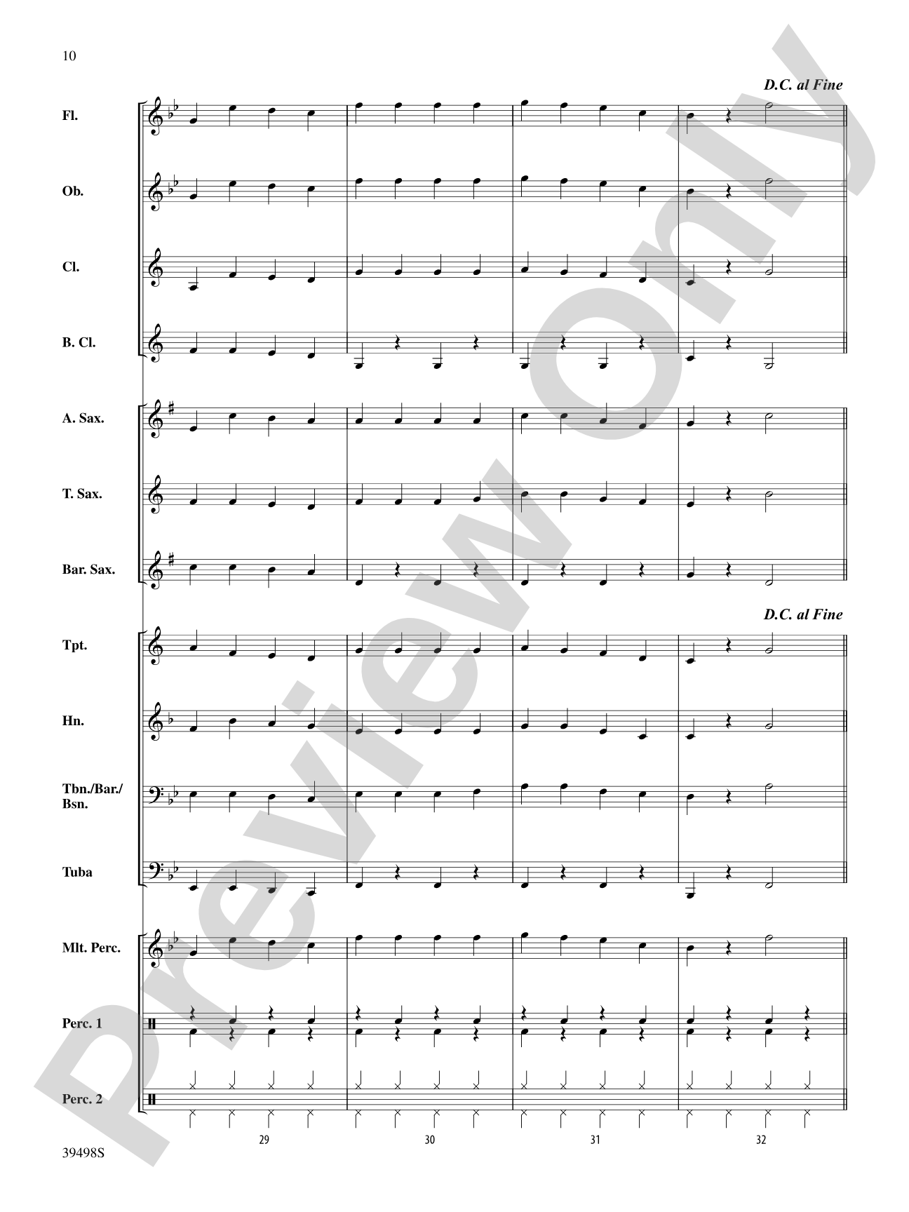 Jingle Bells: Concert Band Conductor Score & Parts