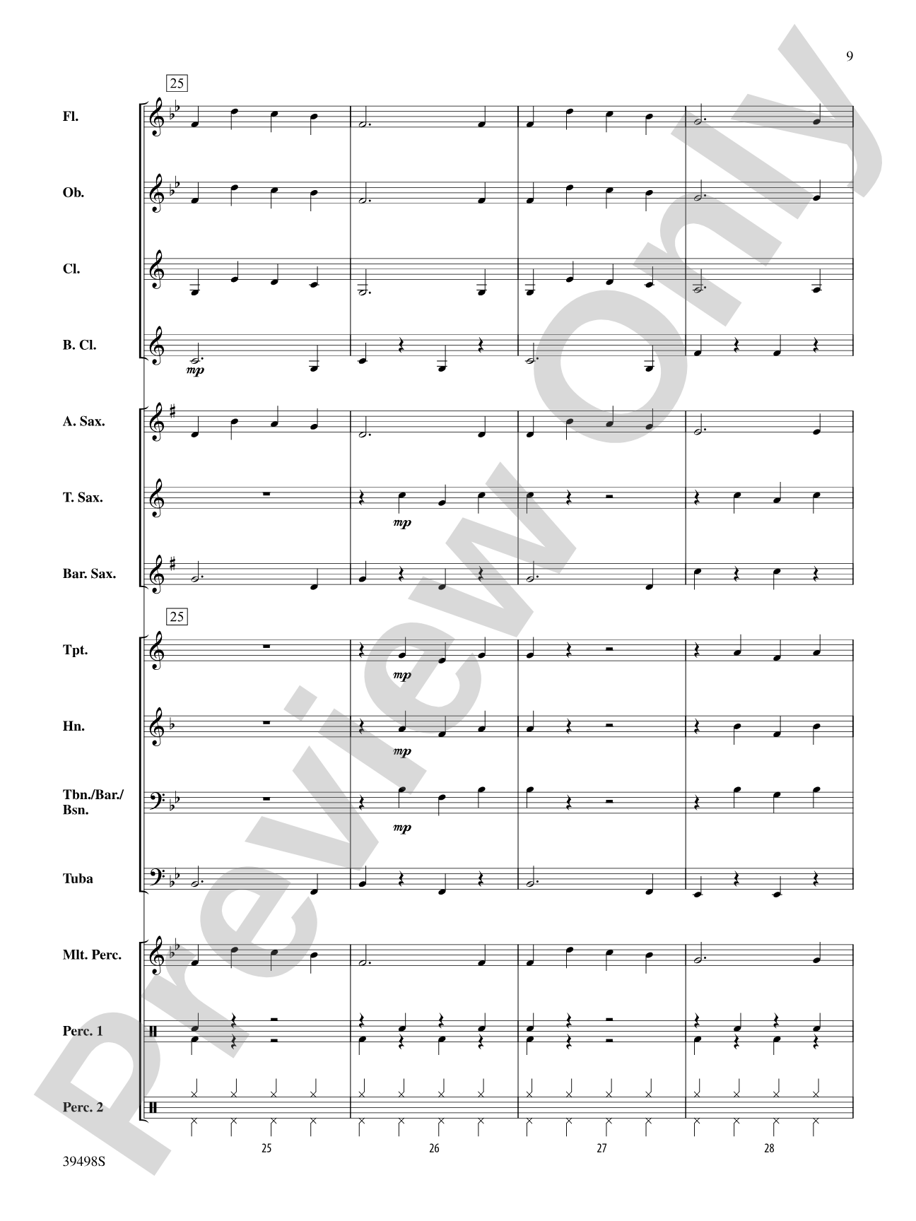 Jingle Bells: Concert Band Conductor Score & Parts