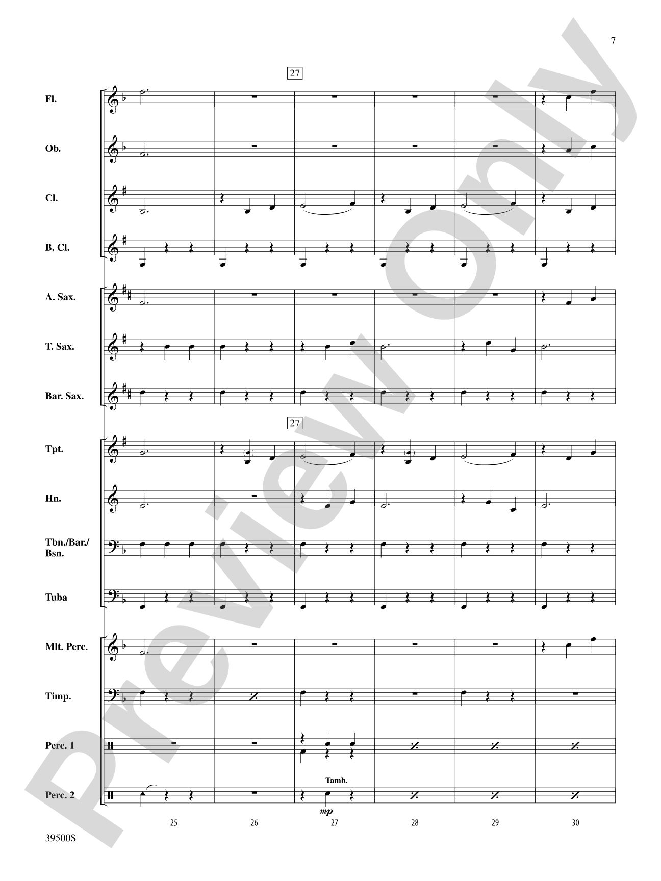 The Beautiful Galatea (from the Overture to La belle Galathée): Concert Band Conductor Score & Parts