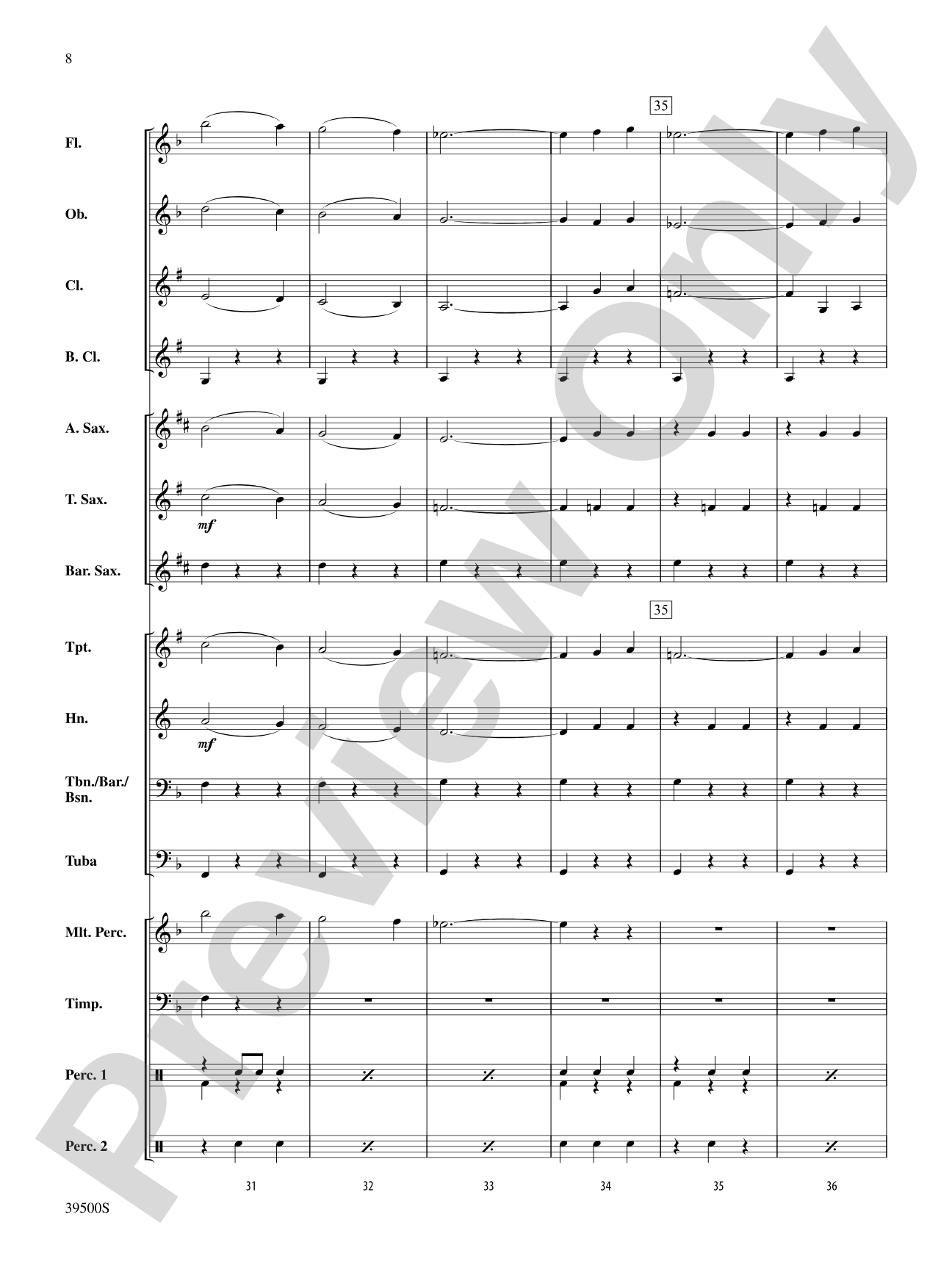 The Beautiful Galatea (from the Overture to La belle Galathée): Concert Band Conductor Score & Parts