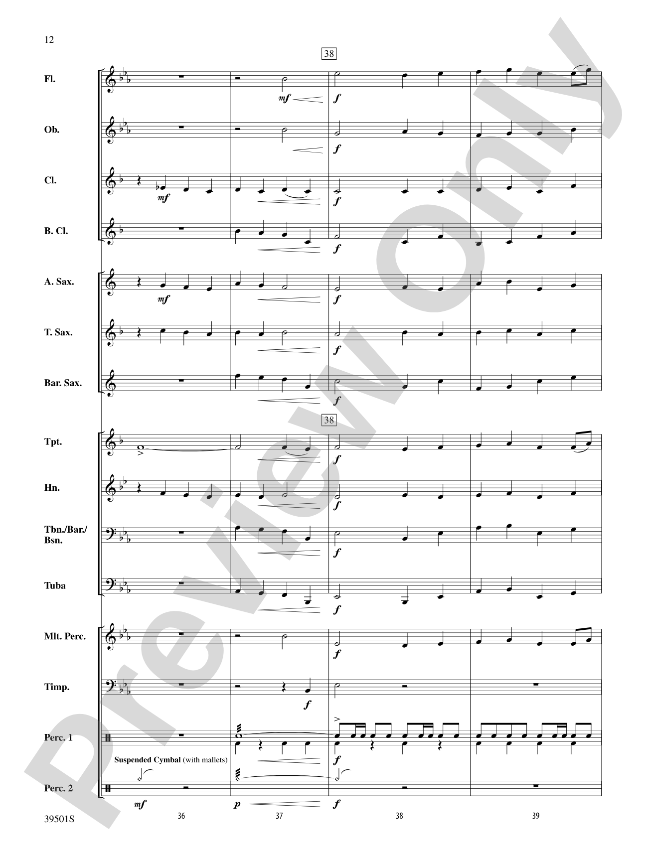 Marching Tune: Concert Band Conductor Score & Parts