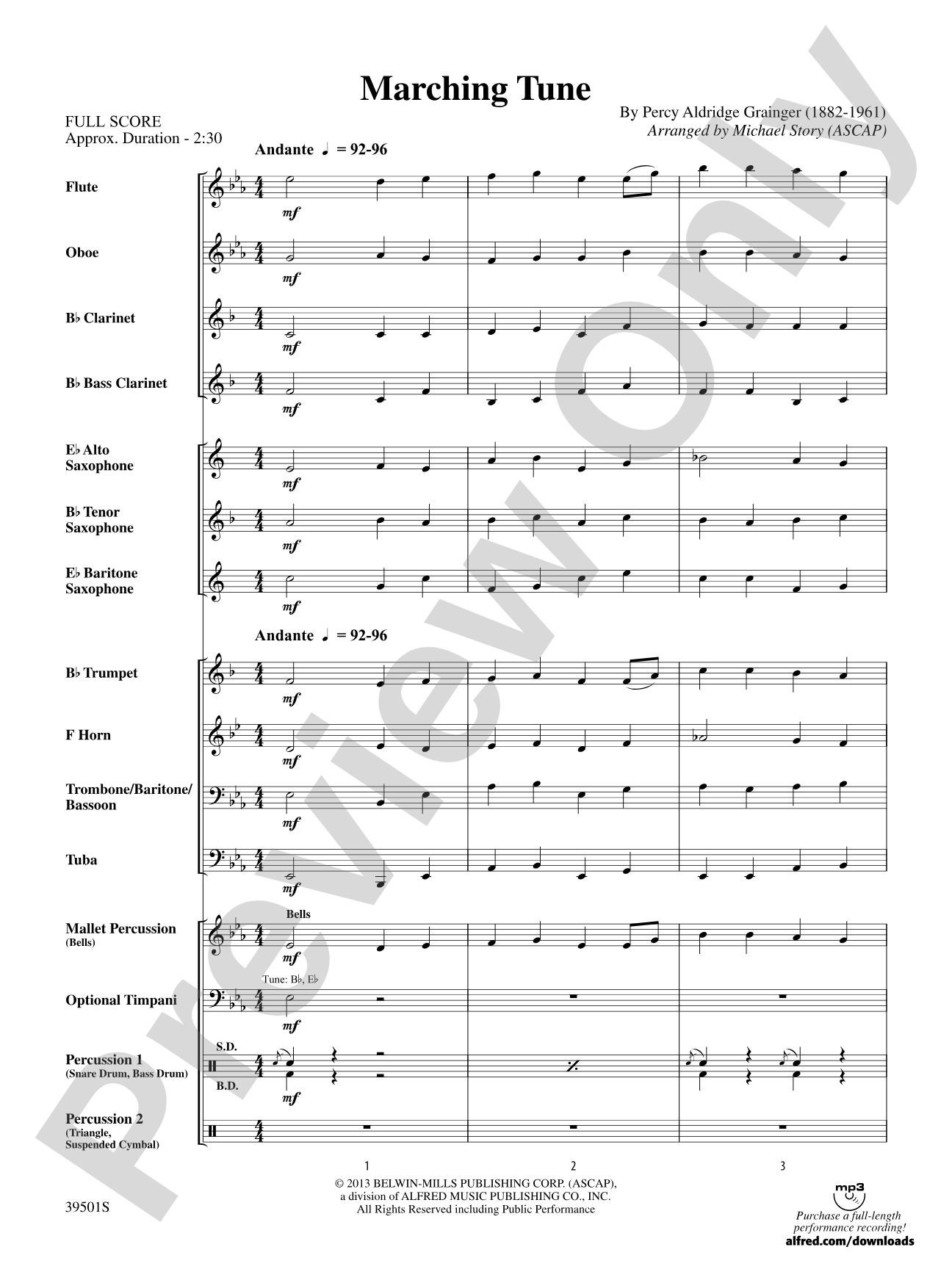 Marching Tune: Concert Band Conductor Score & Parts