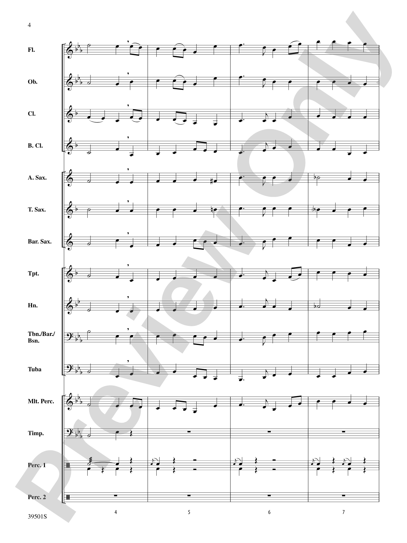 Marching Tune: Concert Band Conductor Score & Parts