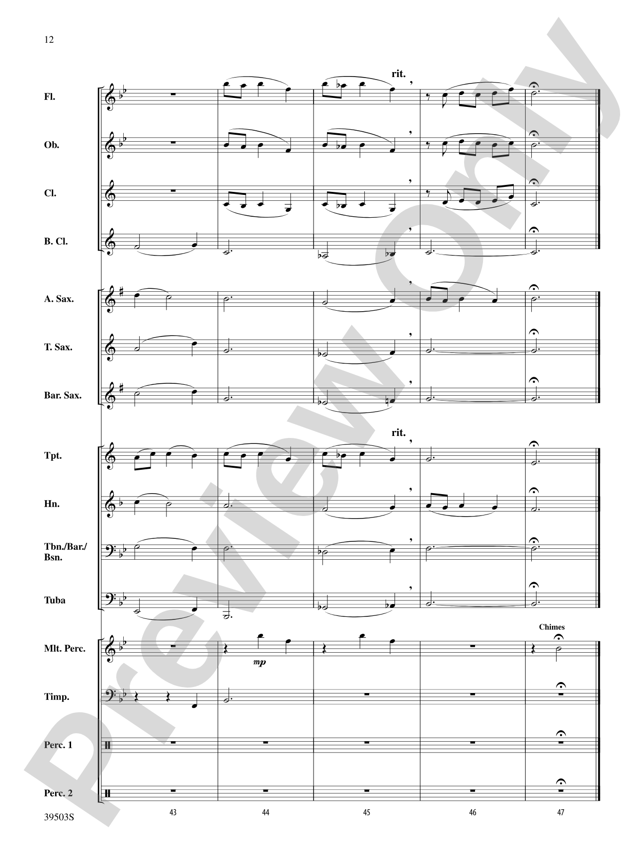 Linden Lea: Concert Band Conductor Score & Parts