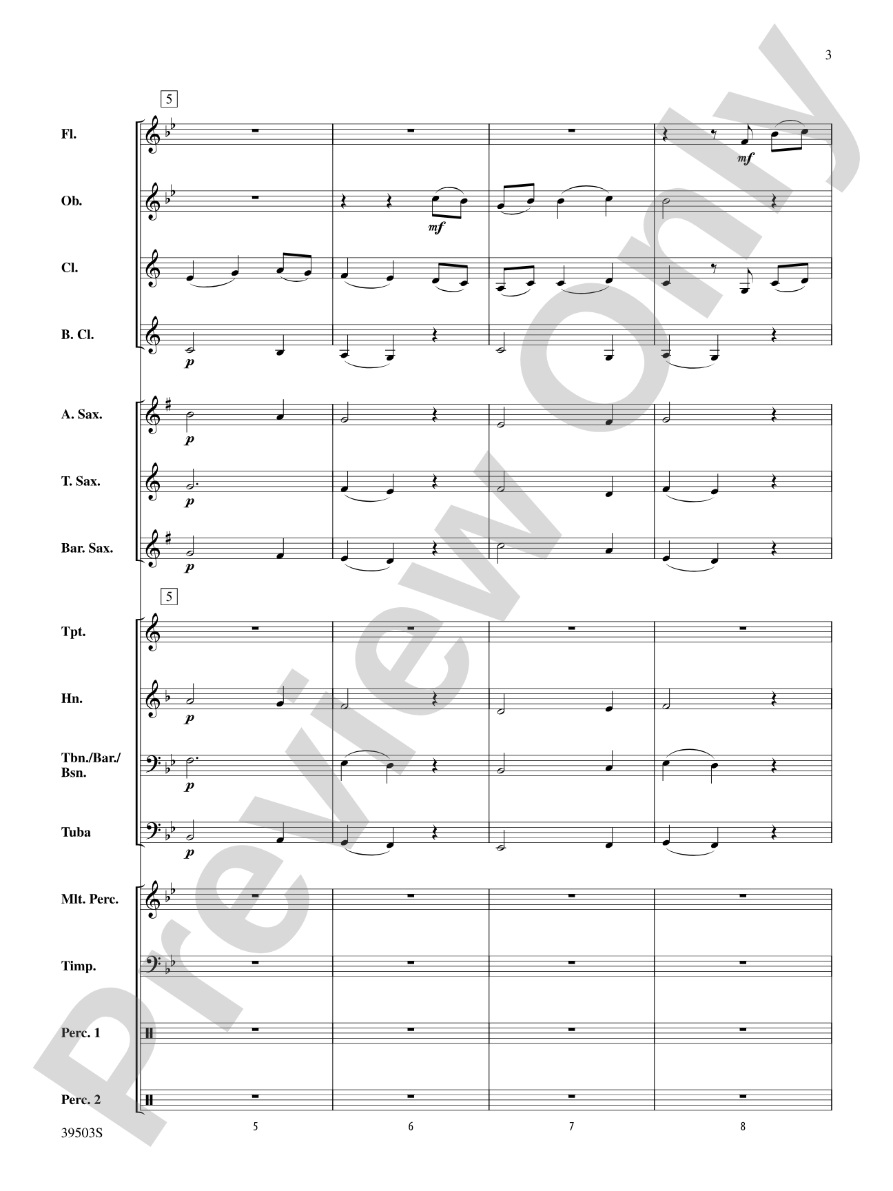 Linden Lea: Concert Band Conductor Score & Parts
