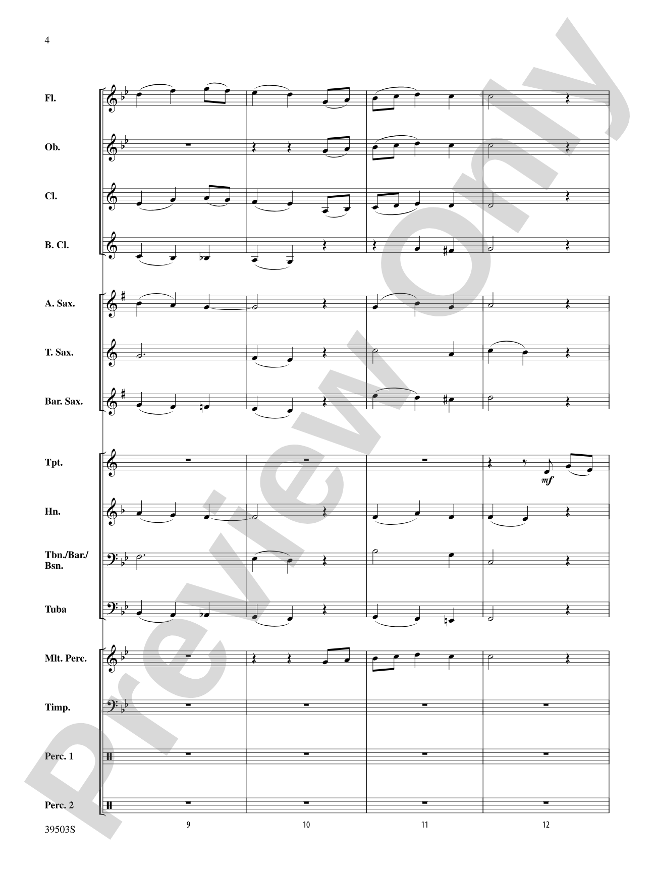 Linden Lea: Concert Band Conductor Score & Parts