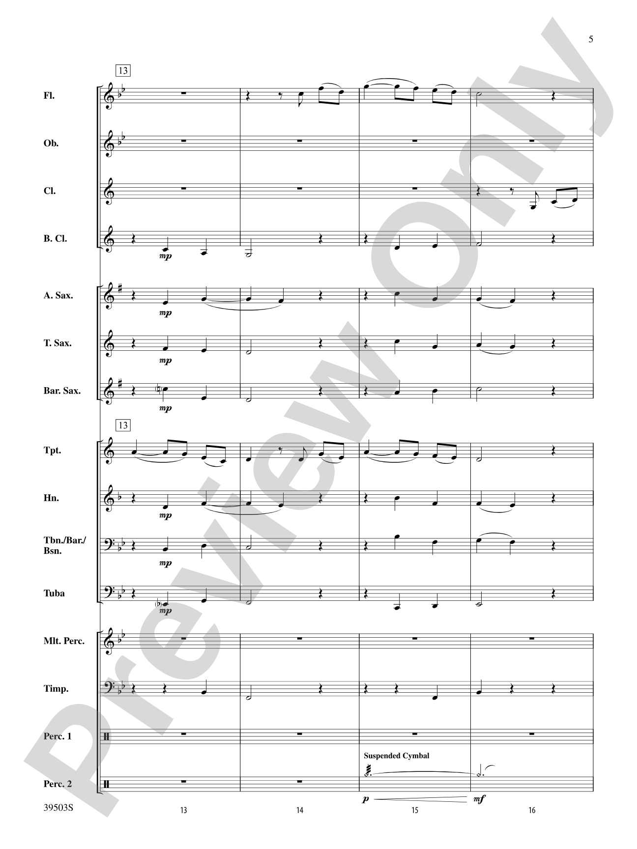 Linden Lea: Concert Band Conductor Score & Parts