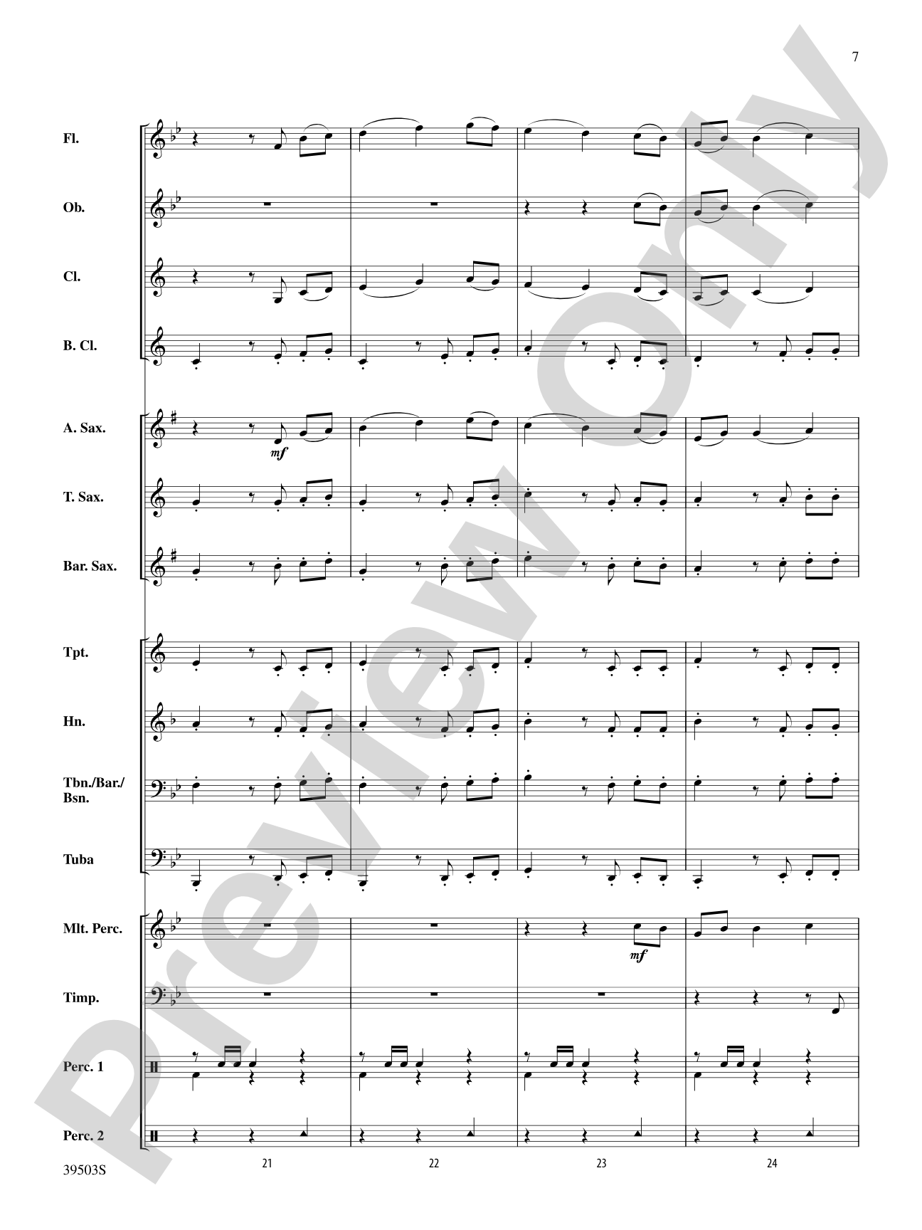 Linden Lea: Concert Band Conductor Score & Parts