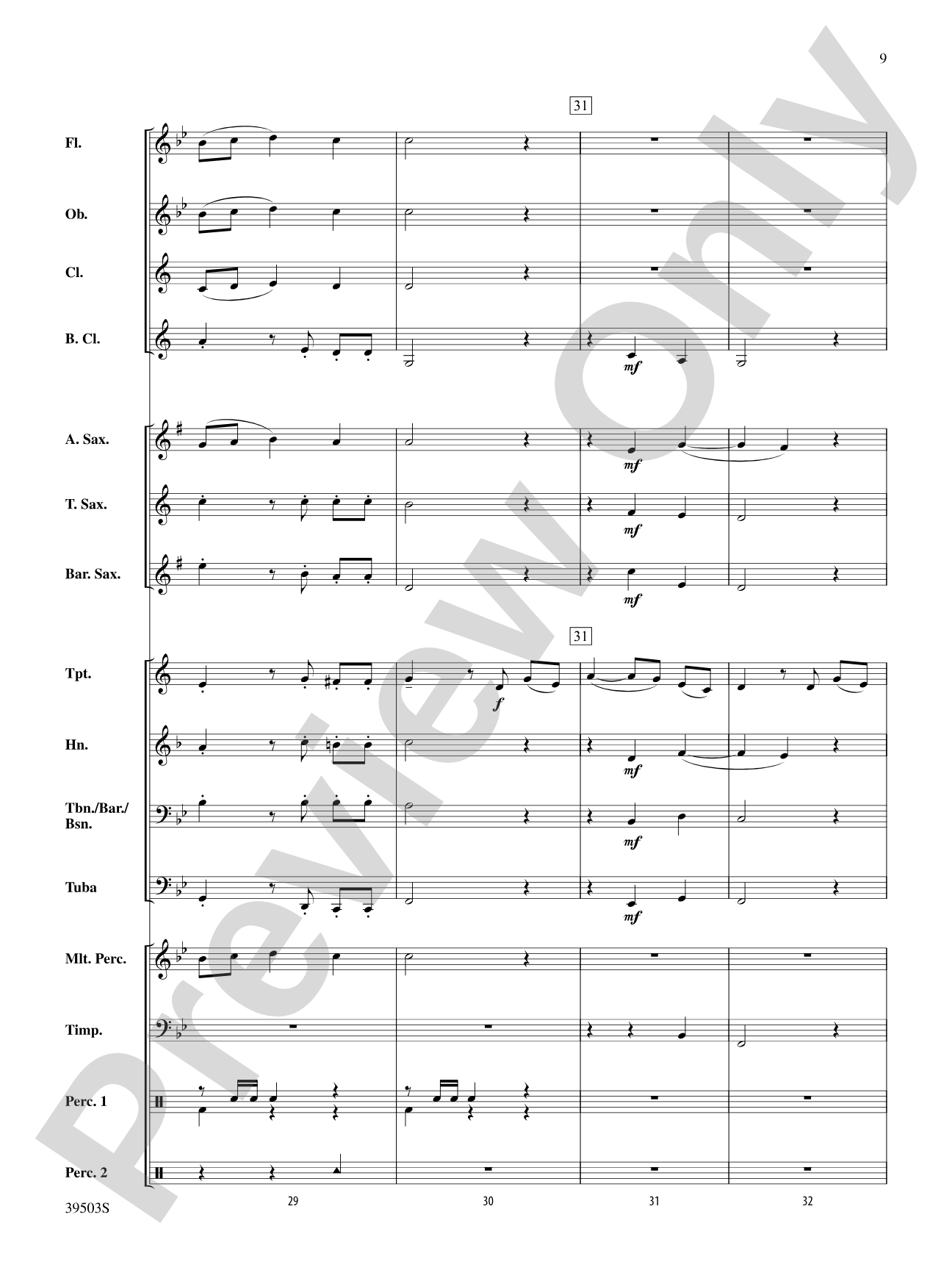 Linden Lea: Concert Band Conductor Score & Parts
