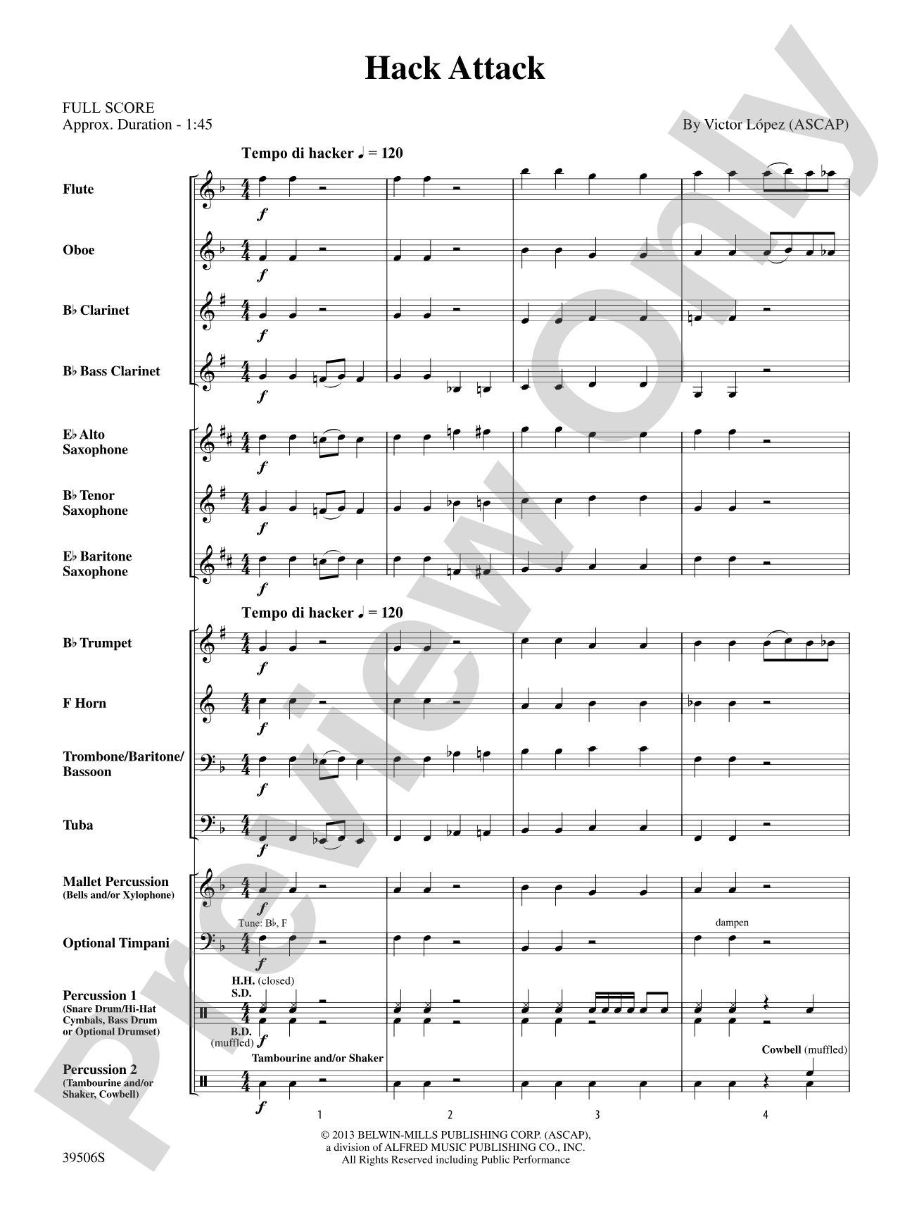 Hack Attack: Concert Band Conductor Score & Parts