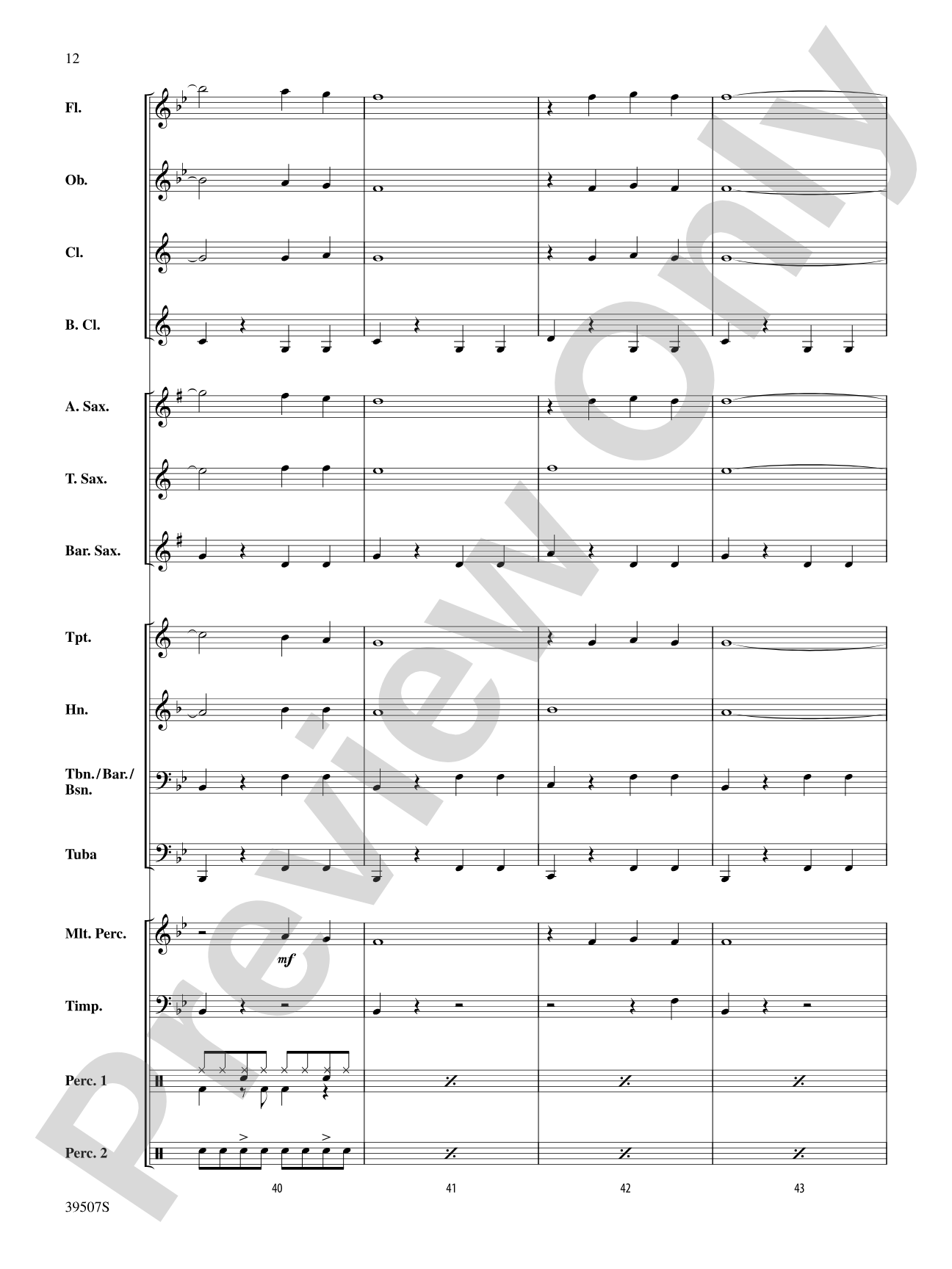 O Holy Night: Concert Band Conductor Score & Parts